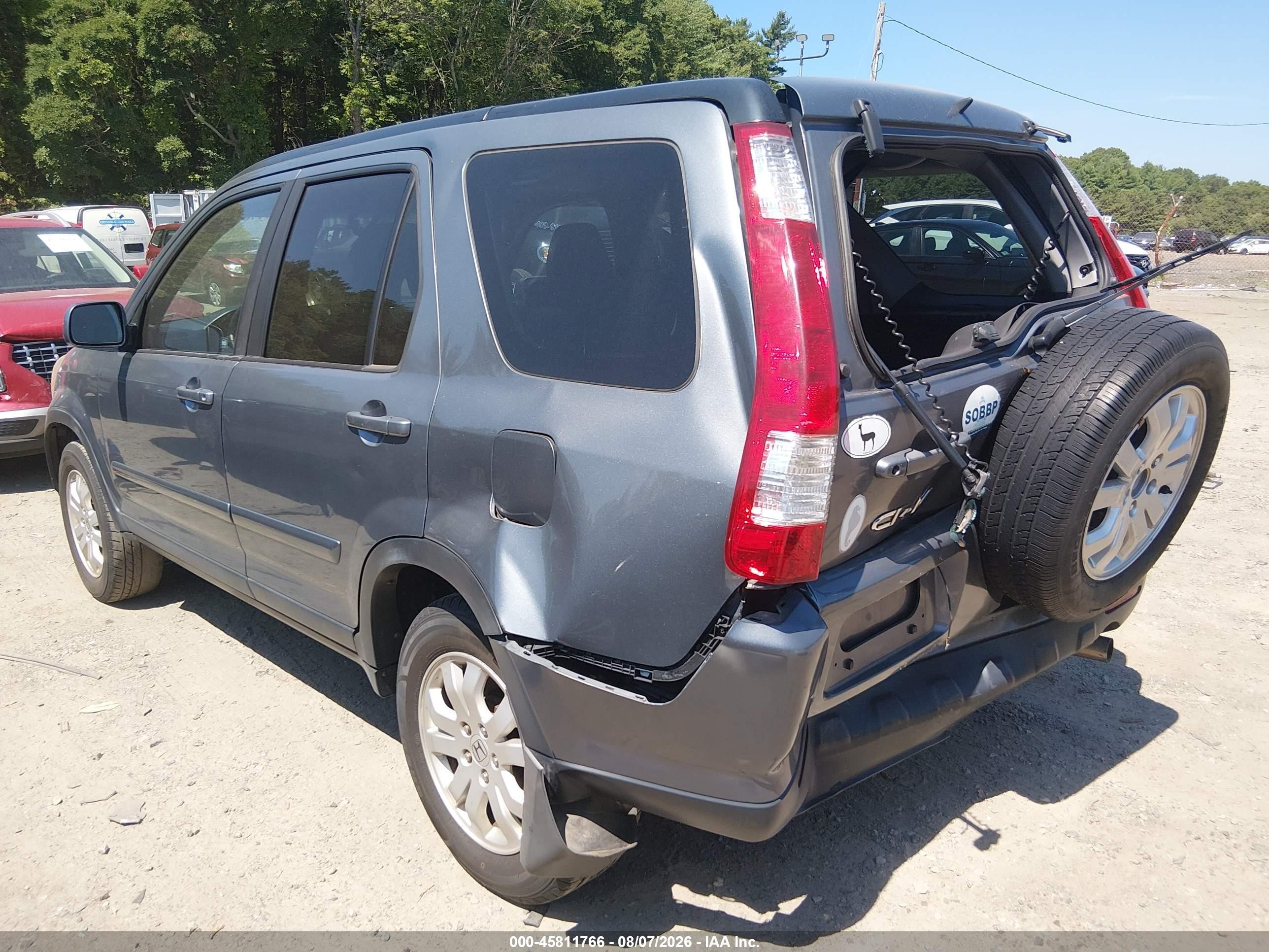 2006 Honda Cr-v Se Gray vin: SHSRD78956U444940