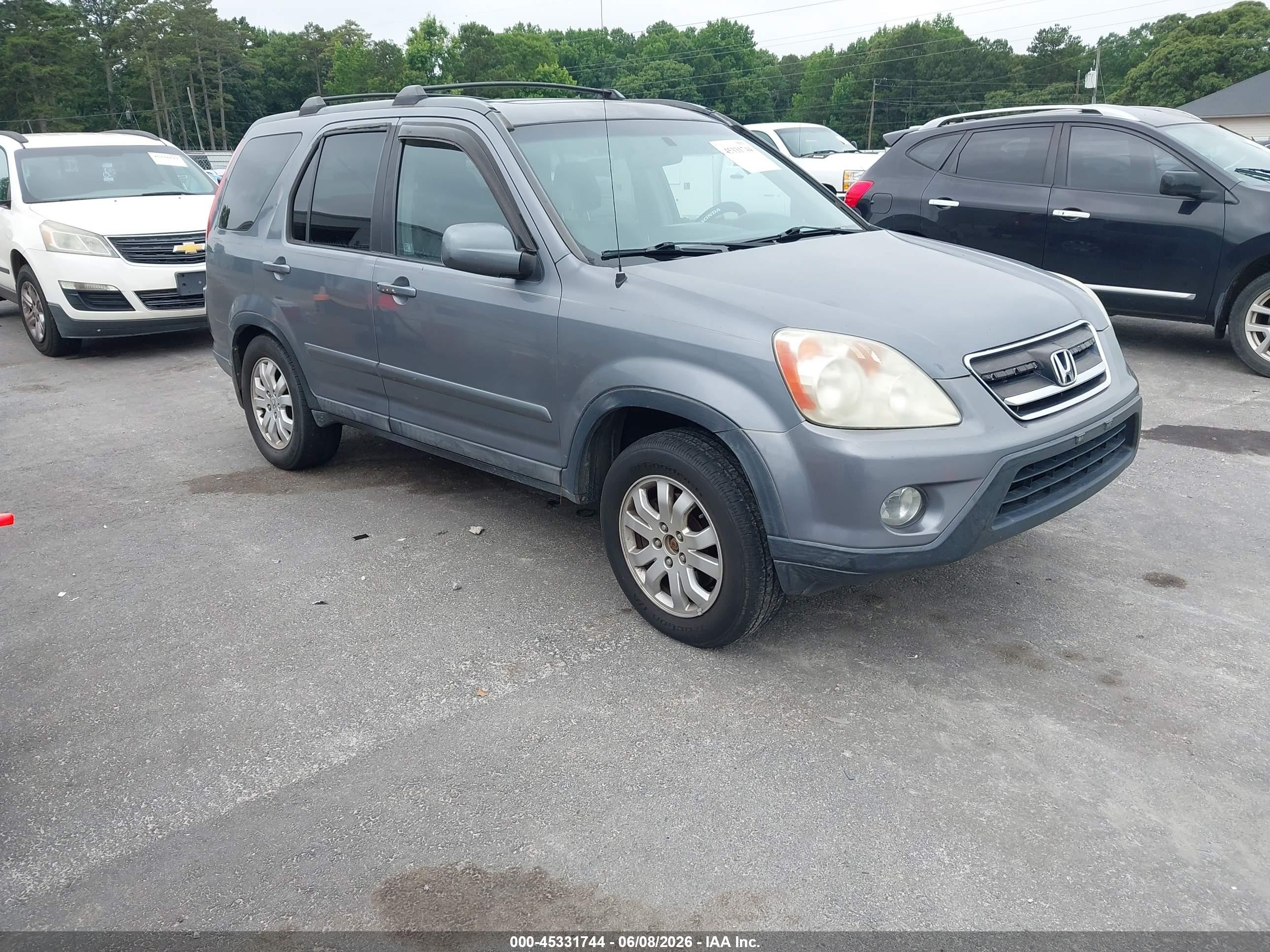 2005 Honda Cr-v Se Light Blue vin: SHSRD78965U320948