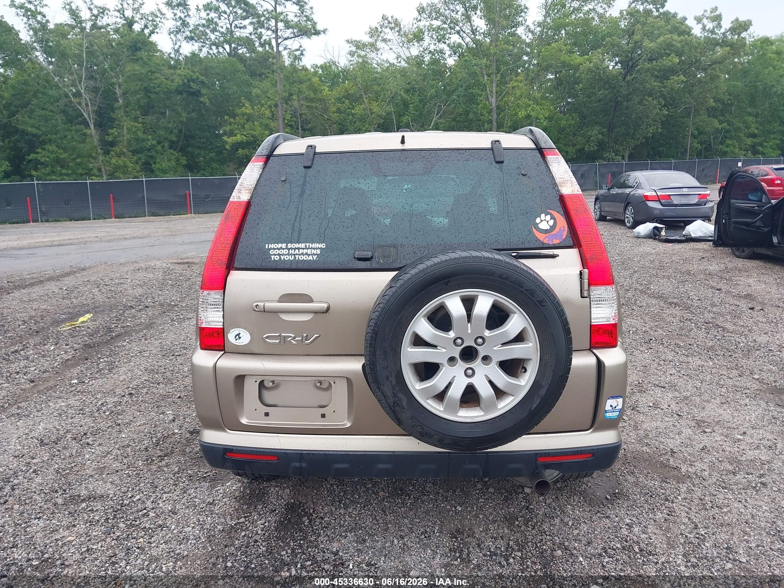 2006 Honda Cr-v Se Tan vin: SHSRD78976U437083