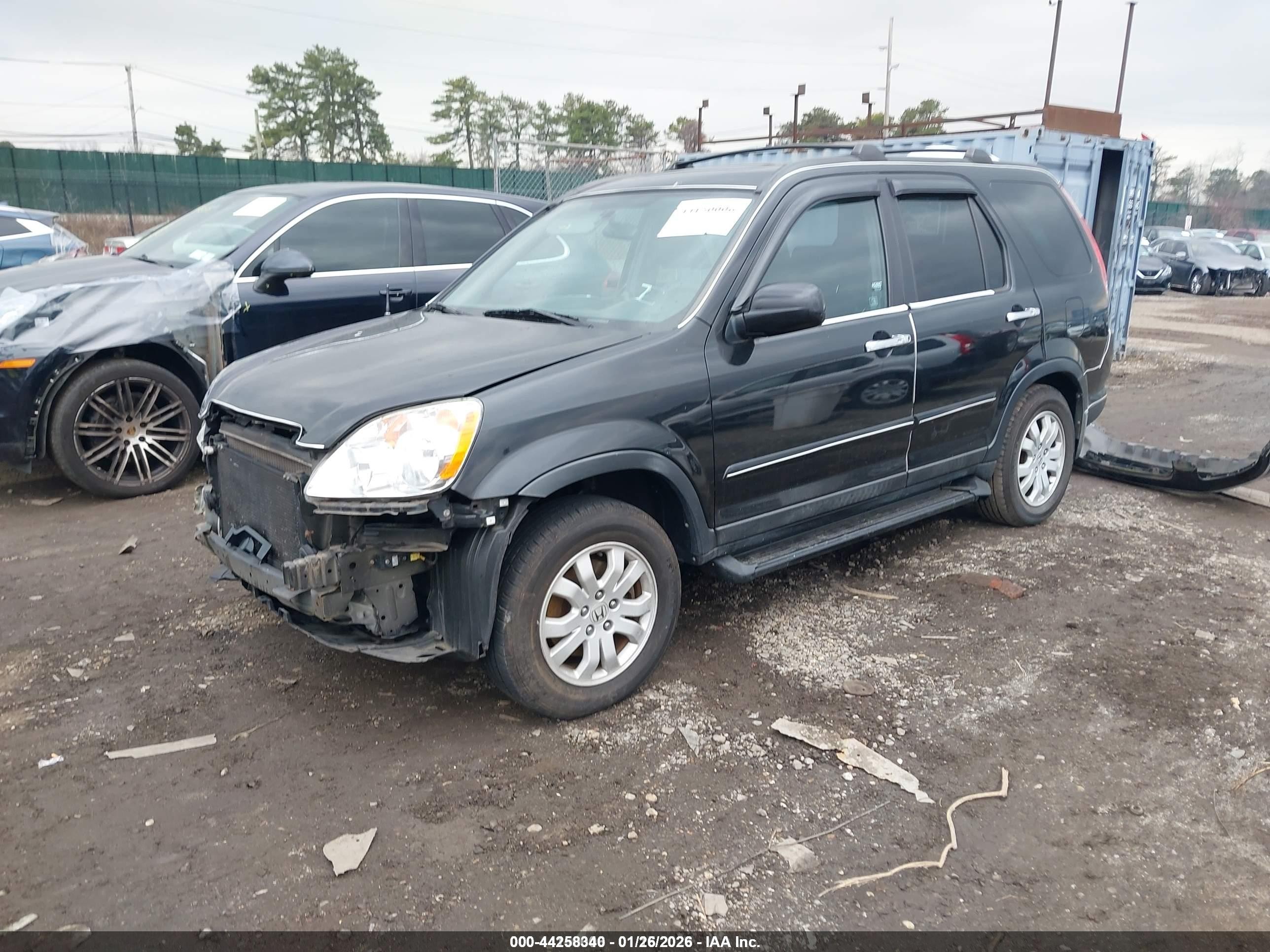 2005 Honda Cr-v Se Black vin: SHSRD78985U315816