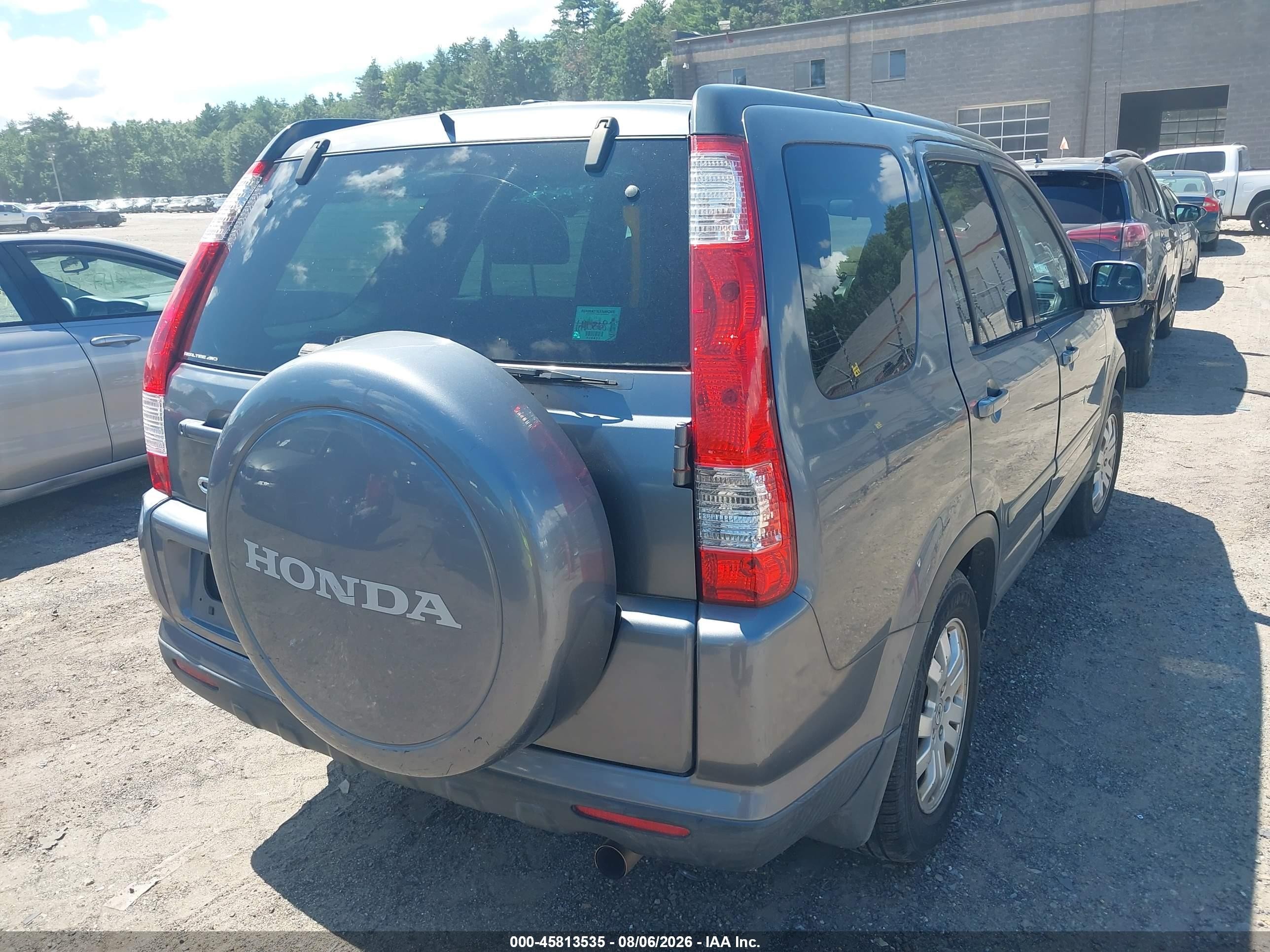 2006 Honda Cr-v Se Gray vin: SHSRD78986U446178