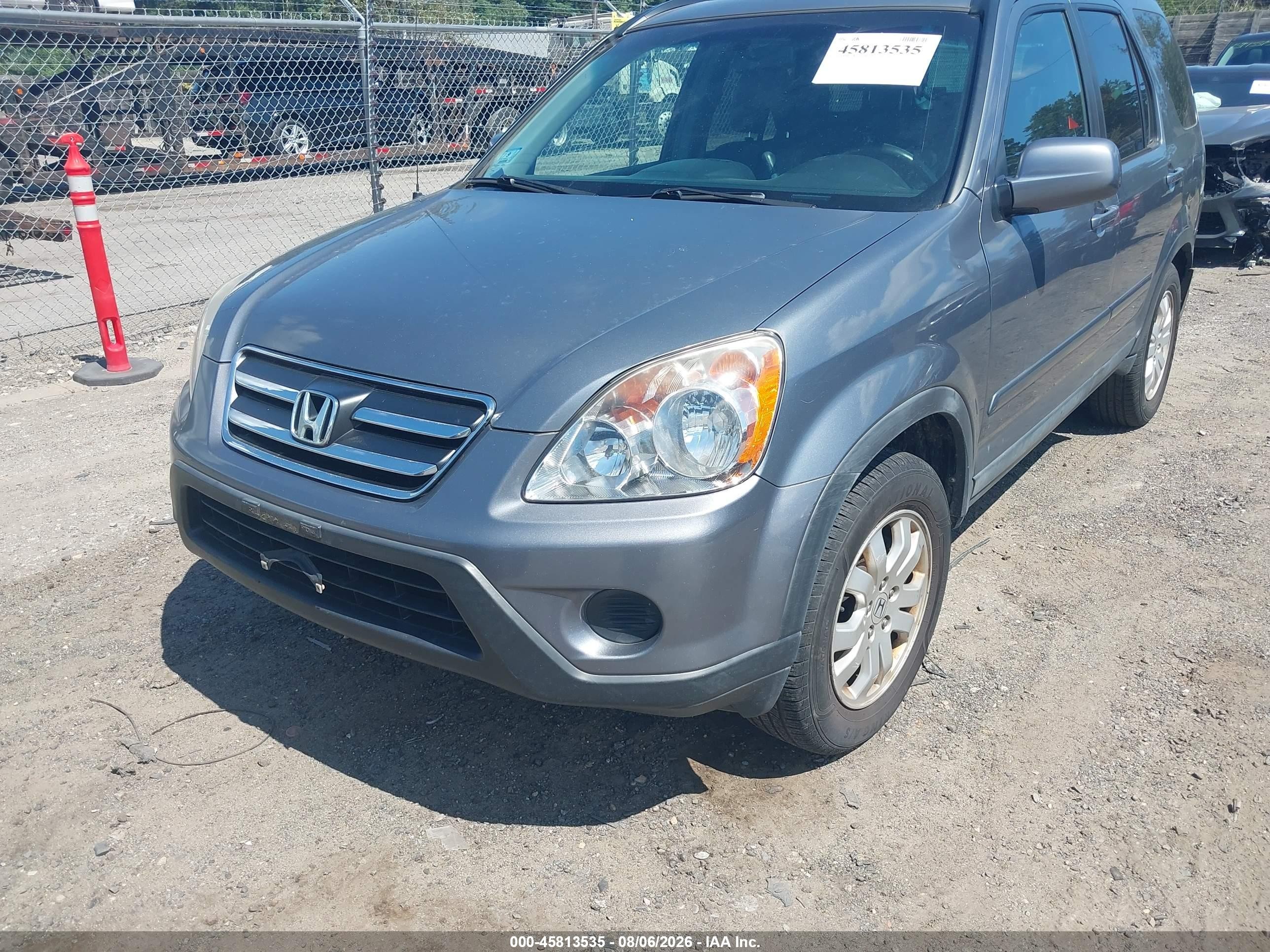 2006 Honda Cr-v Se Gray vin: SHSRD78986U446178