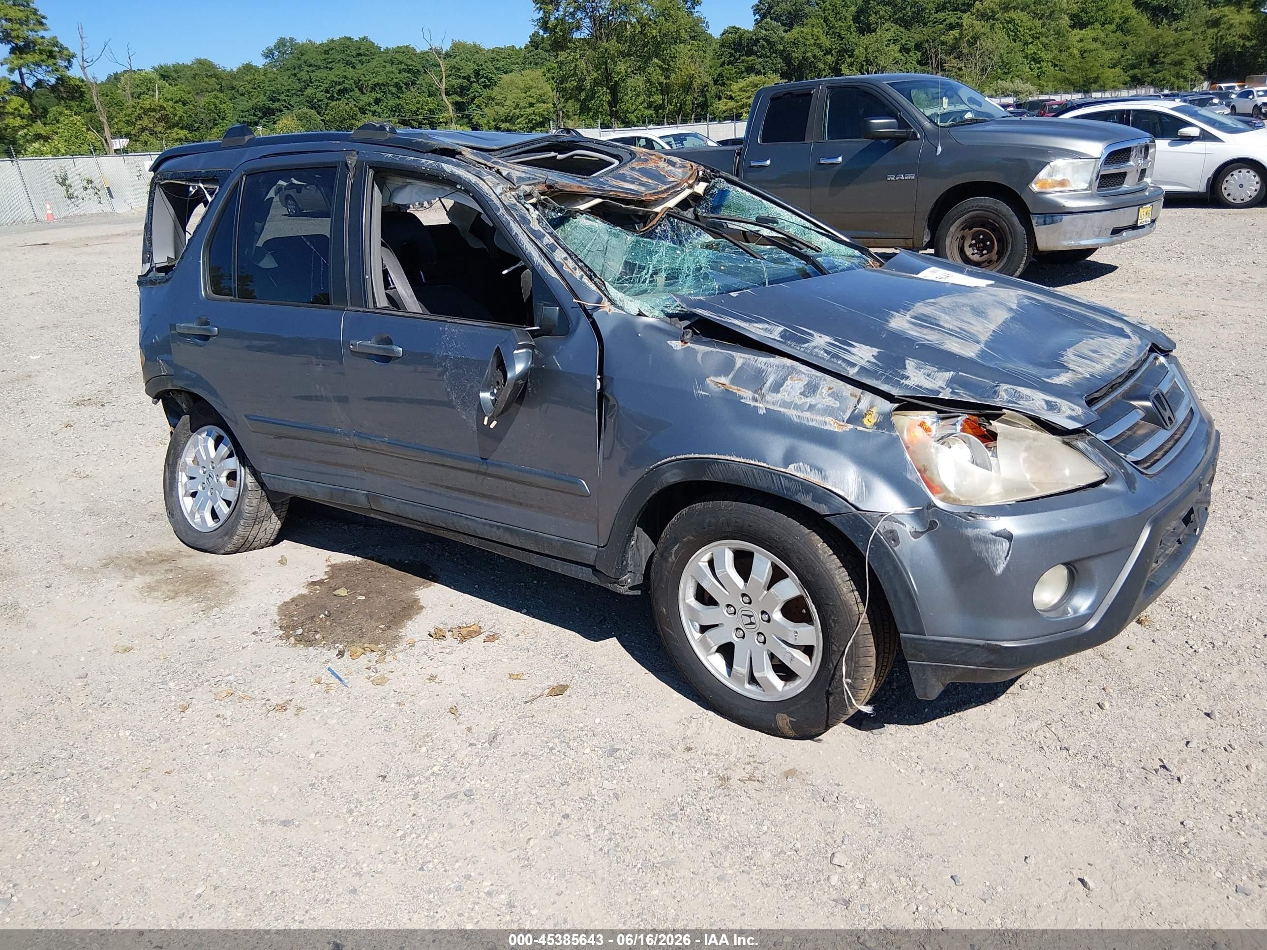 2006 Honda Cr-v Se Gray vin: SHSRD789X6U437112