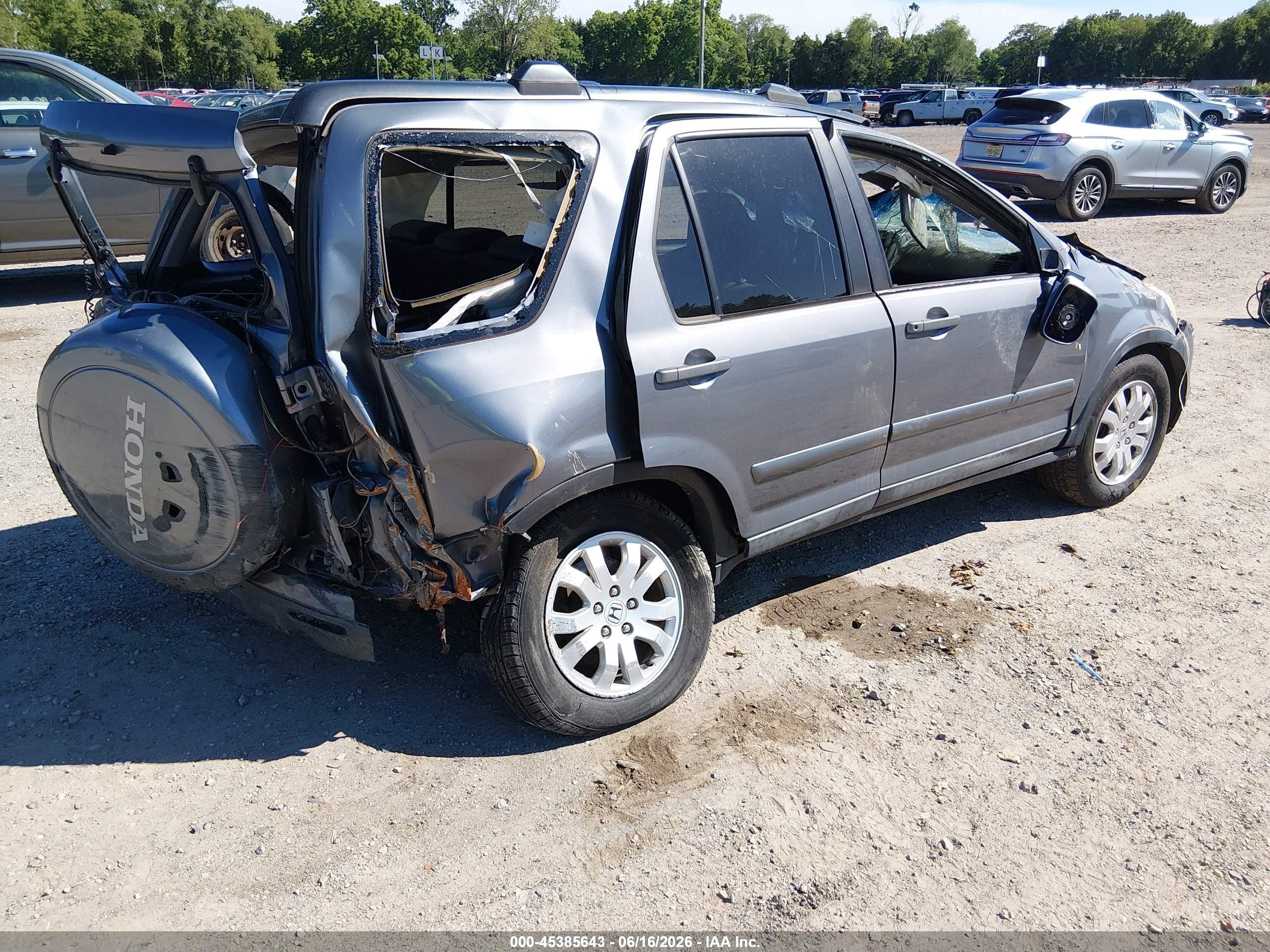2006 Honda Cr-v Se Gray vin: SHSRD789X6U437112