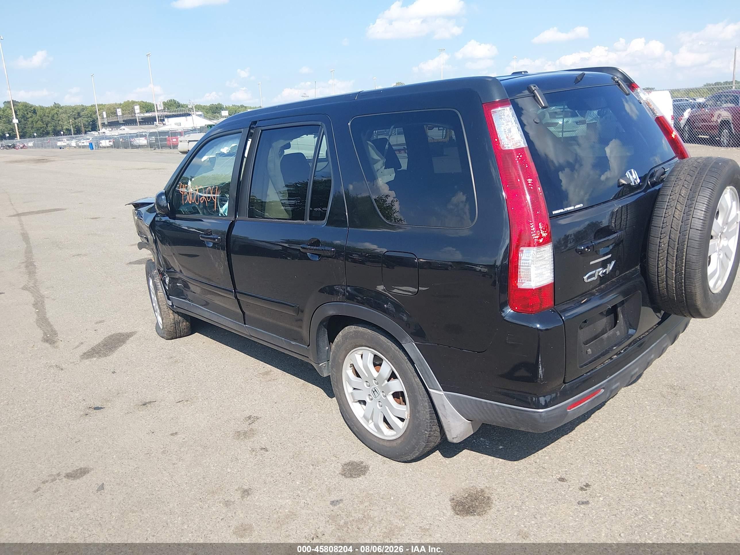 2006 Honda Cr-v Se Black vin: SHSRD789X6U440687