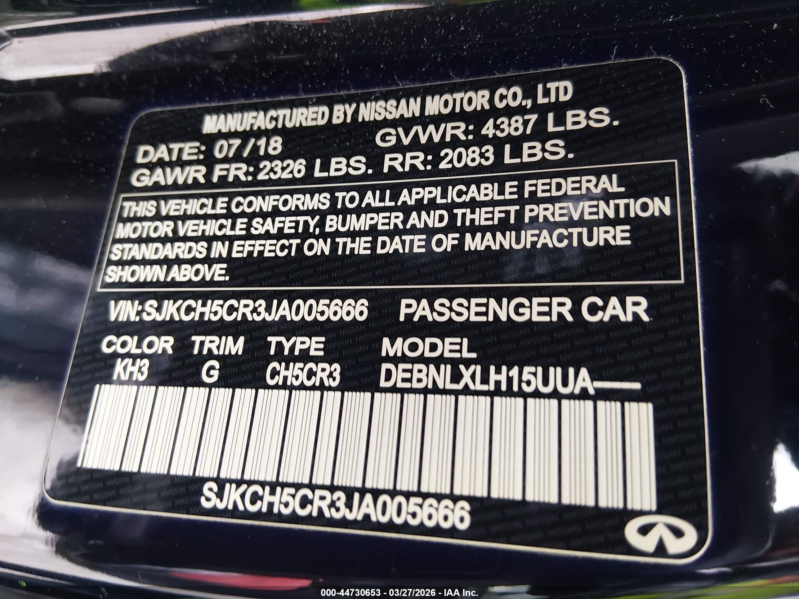2018 Infiniti Qx30 Luxe Черный vin: SJKCH5CR3JA005666