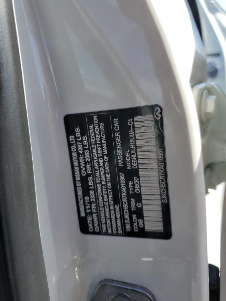 2019 Infiniti Qx30 Luxe White vin: SJKCH5CR7KA010967
