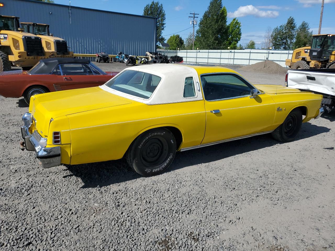 1976 Chrysler                    Cordoba Yellow vin: SS22K6R112238