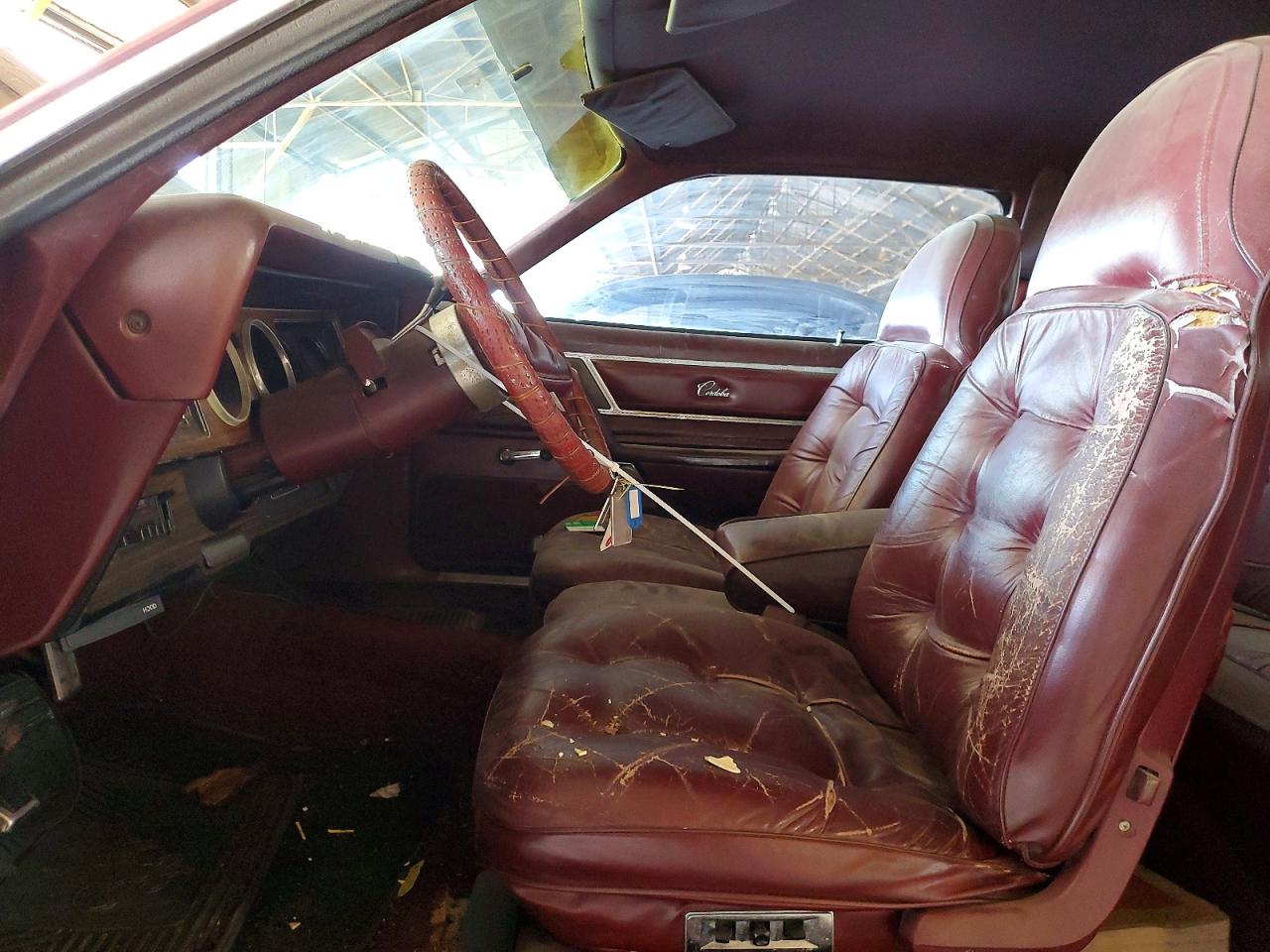 1976 Chrysler Cordoba Burgundy vin: SS22K6R152334