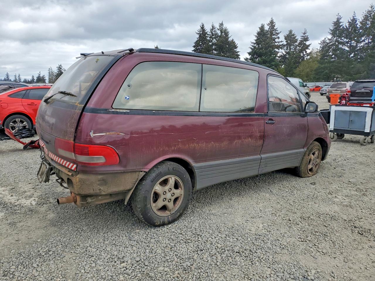 1995 Toyota Previa Burgundy vin: TCR101219929