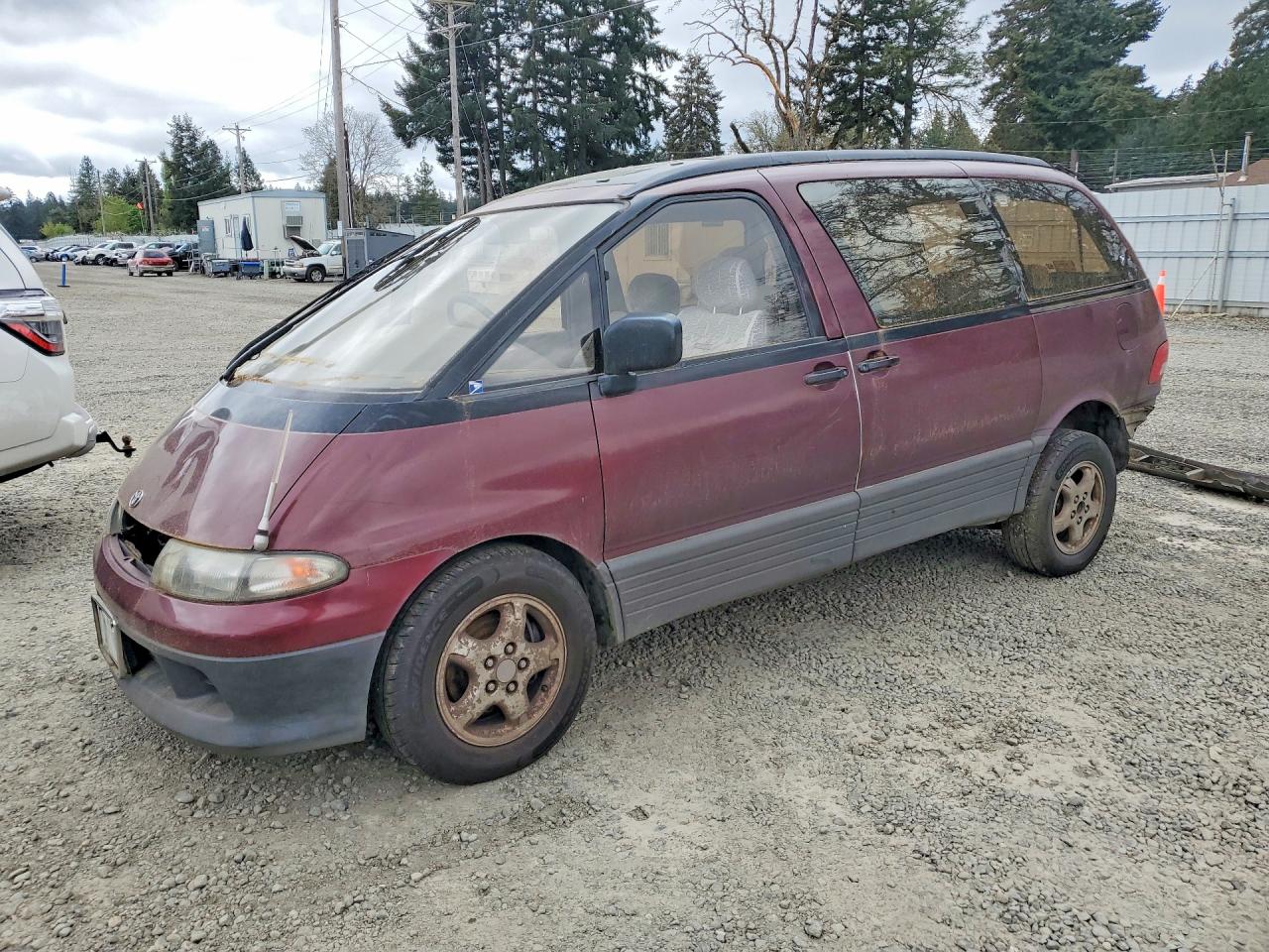 1995 Toyota Previa Burgundy vin: TCR101219929
