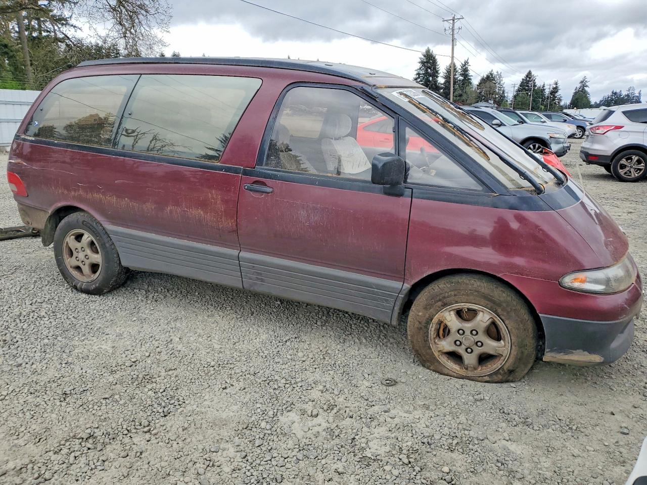 1995 Toyota Previa Burgundy vin: TCR101219929