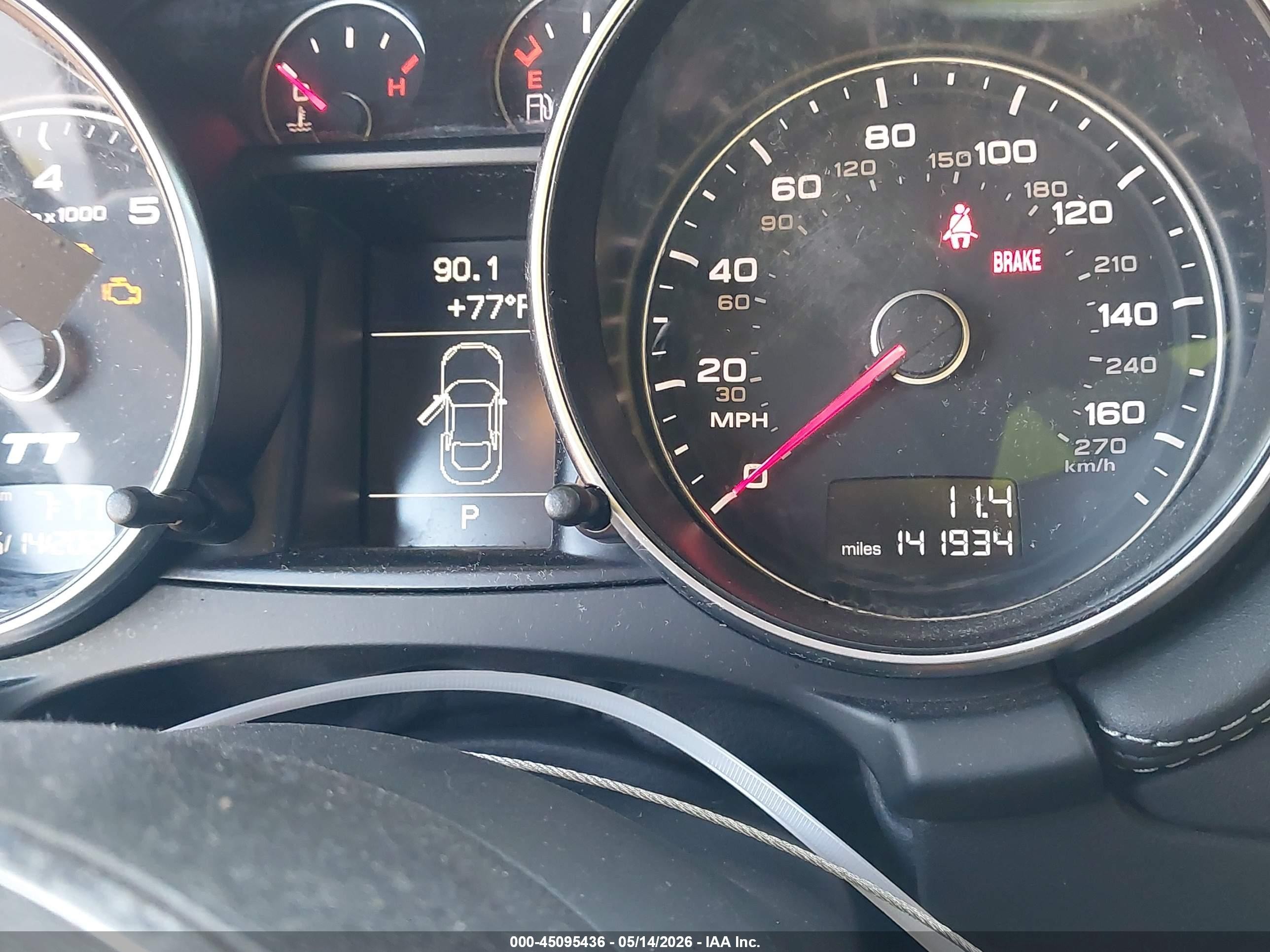 2014 Audi Tt Premium Plus White vin: TRUBFAFK4E1008003