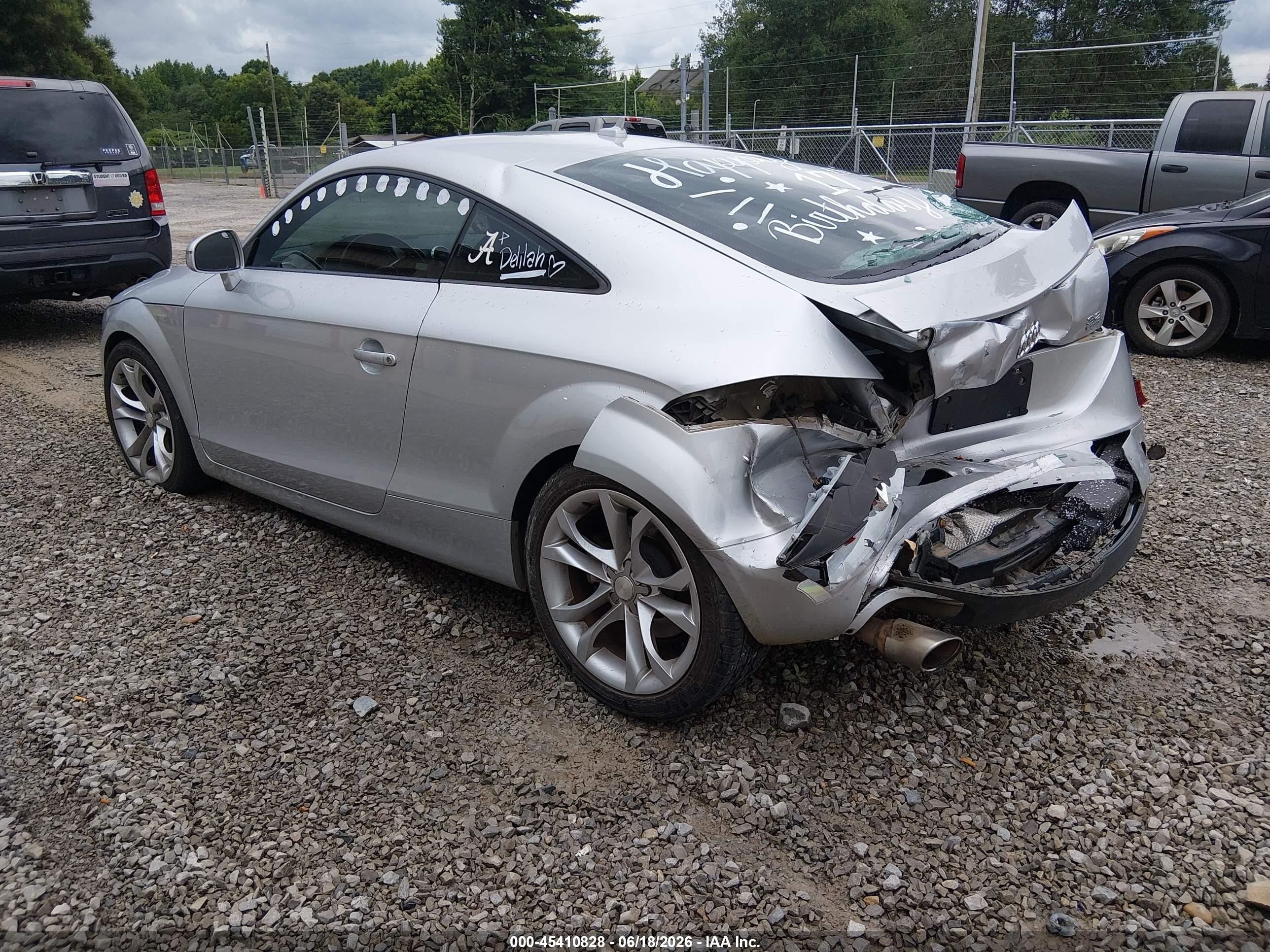 2008 Audi Tt 3.2 Silver vin: TRUDD38J681000522