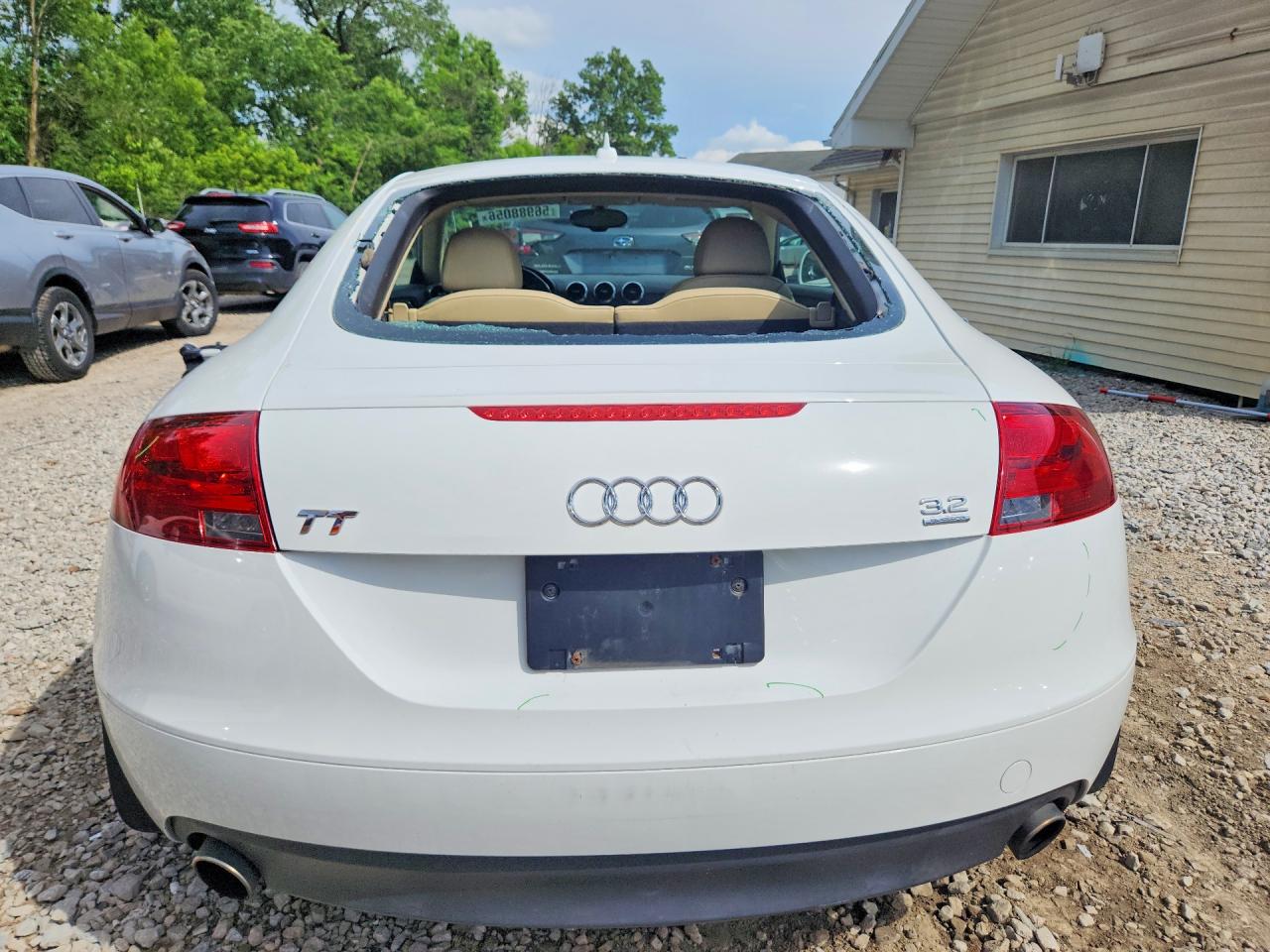 2008 Audi Tt 3.2 Quattro White vin: TRUDD38J981021221