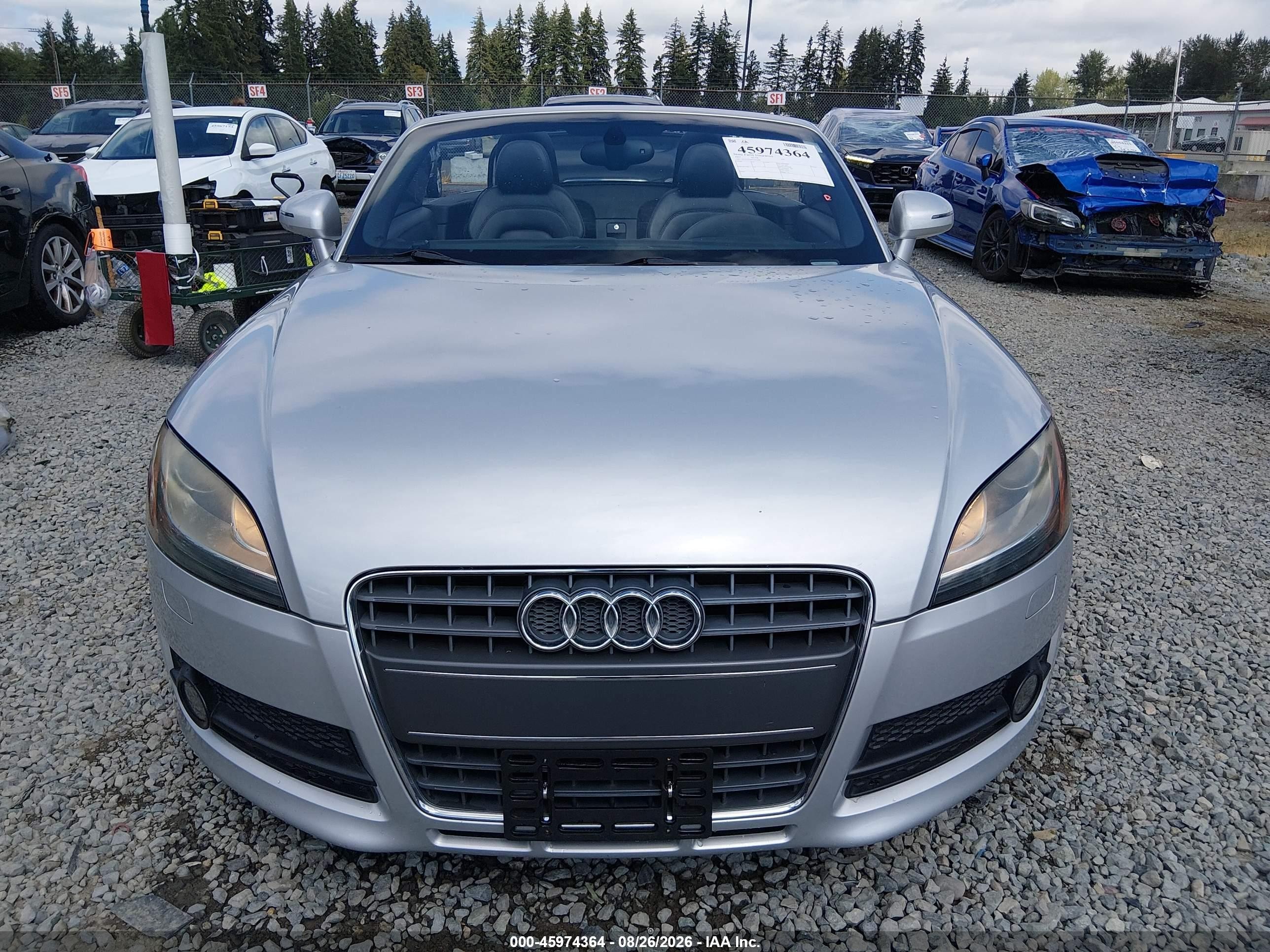 2009 Audi Tt 2.0t Silver vin: TRULF38J091003889