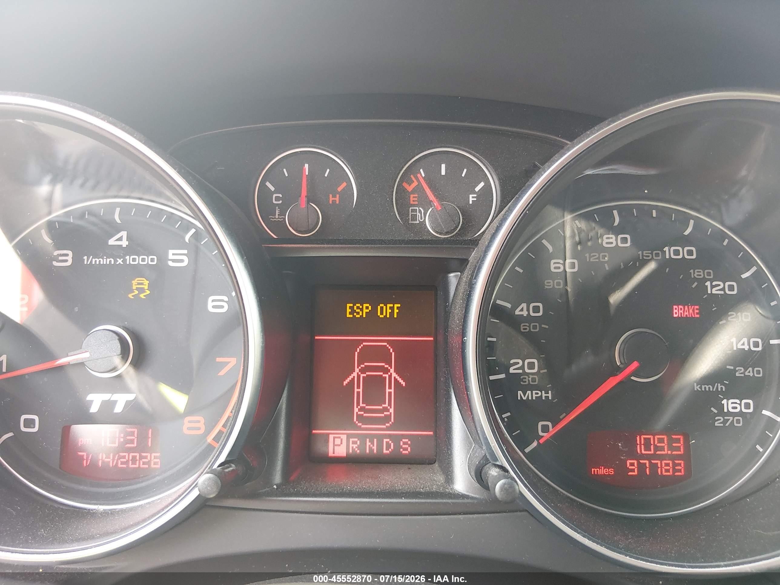 2008 Audi Tt 3.2 Red vin: TRURD38J781002608