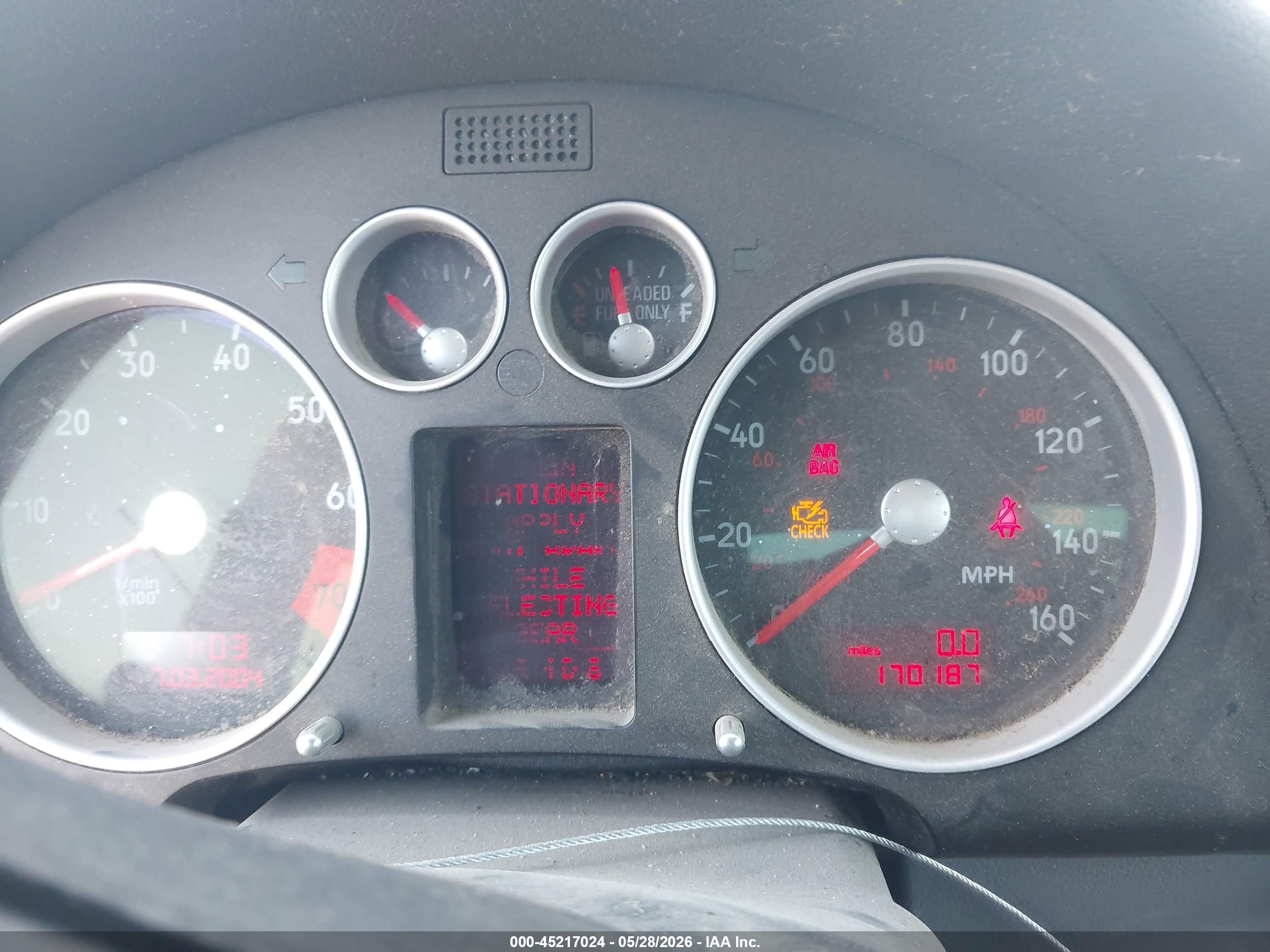 2005 Audi Tt 1.8l Black vin: TRUSC28N851005532