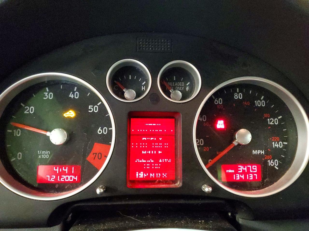 2004 Audi Tt Gray vin: TRUTC28N741005945