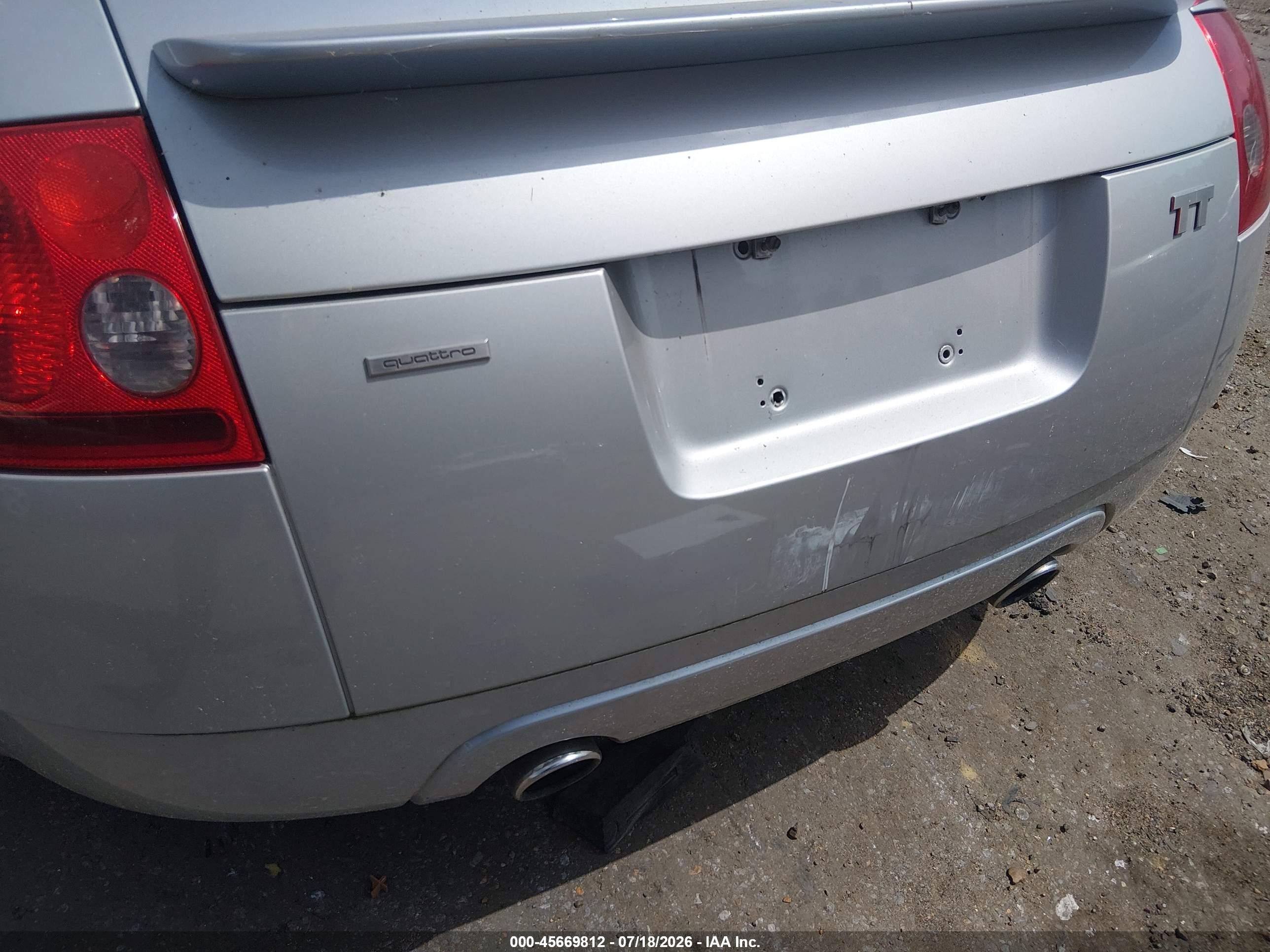2001 Audi Tt   Gray vin: TRUUT28N211047780