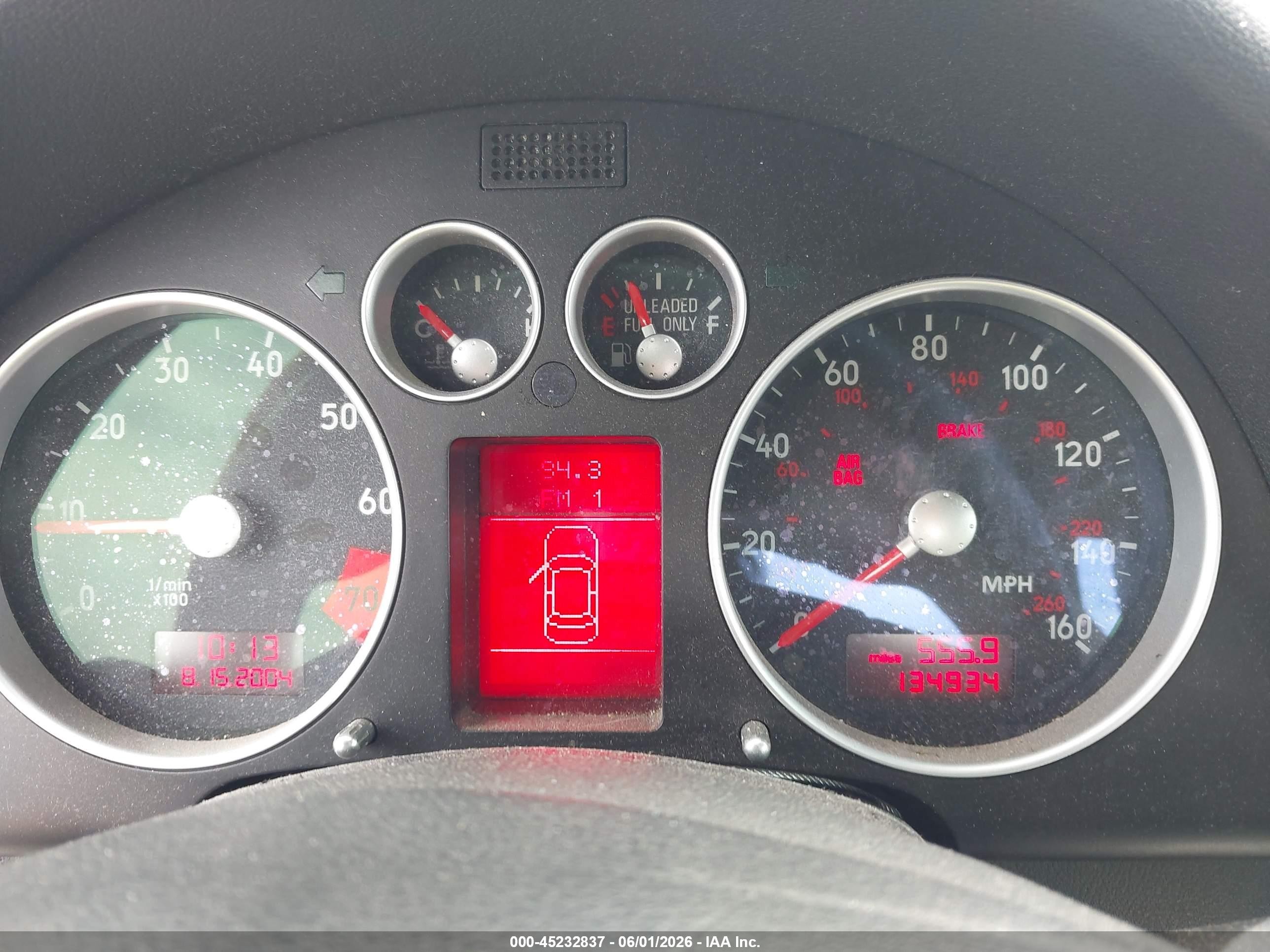 2004 Audi Tt 1.8l Silver vin: TRUUT28N641003396