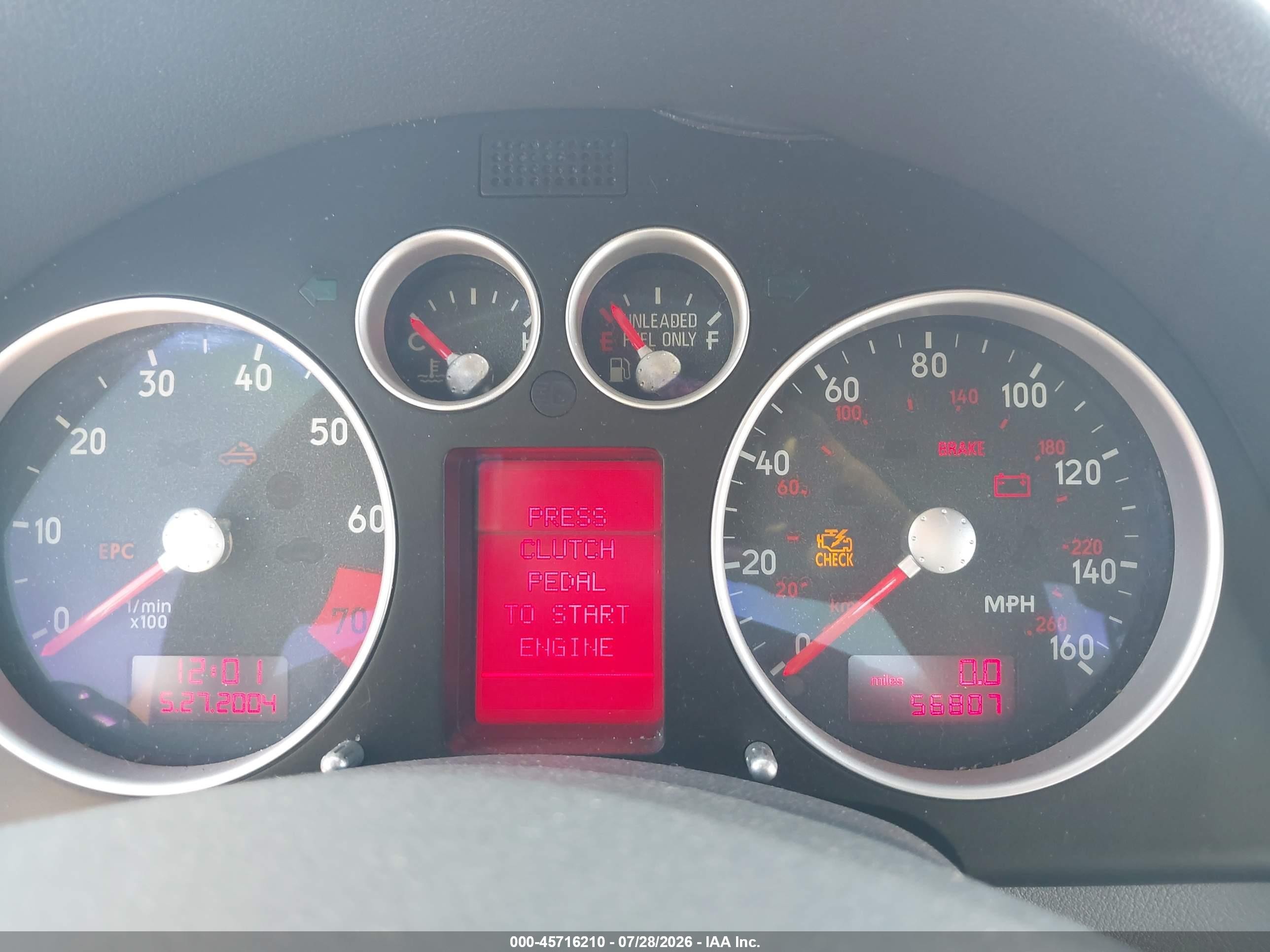 2006 Audi Tt 1.8l Red vin: TRUUT28N761009646