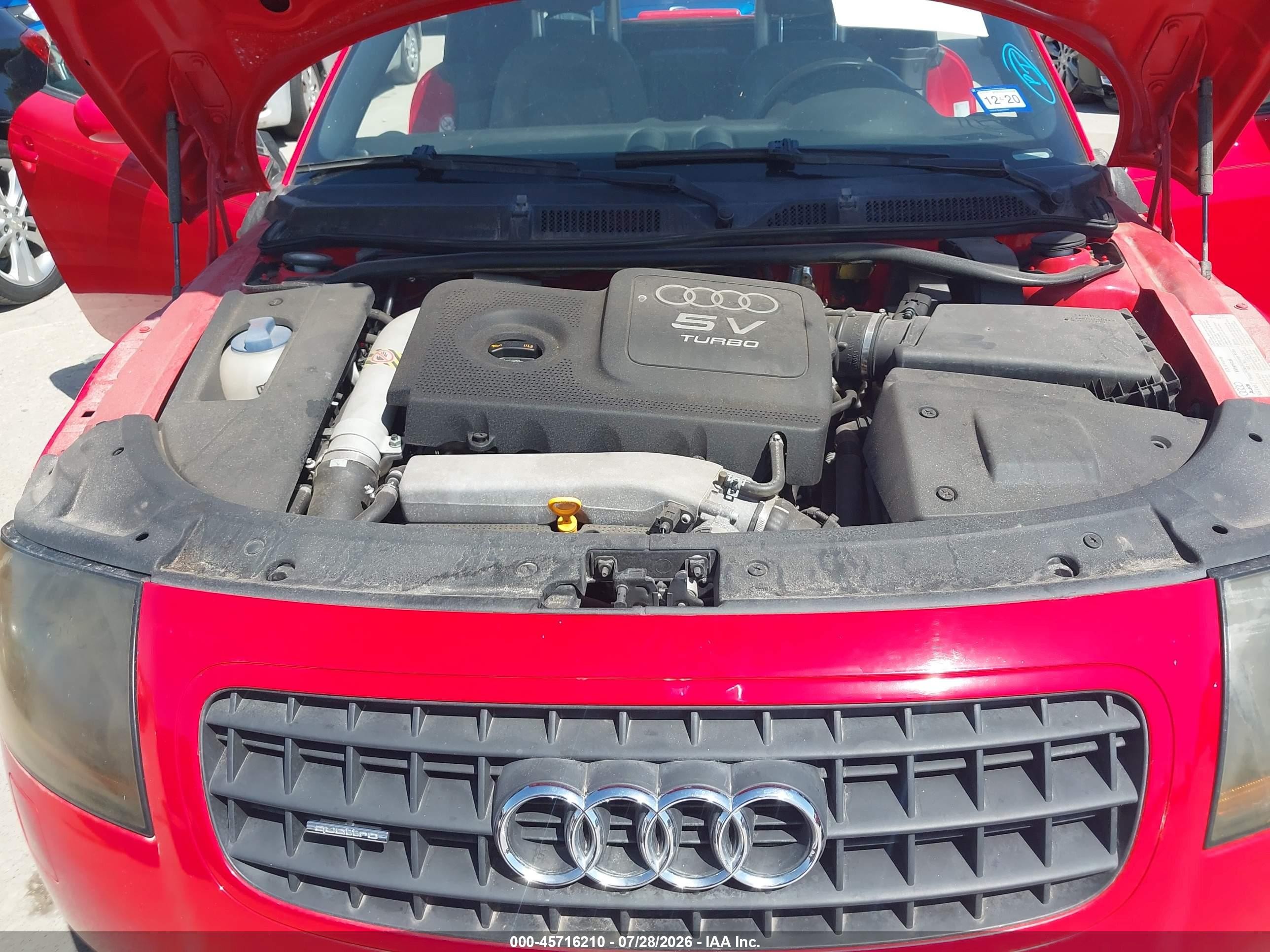 2006 Audi Tt 1.8l Red vin: TRUUT28N761009646