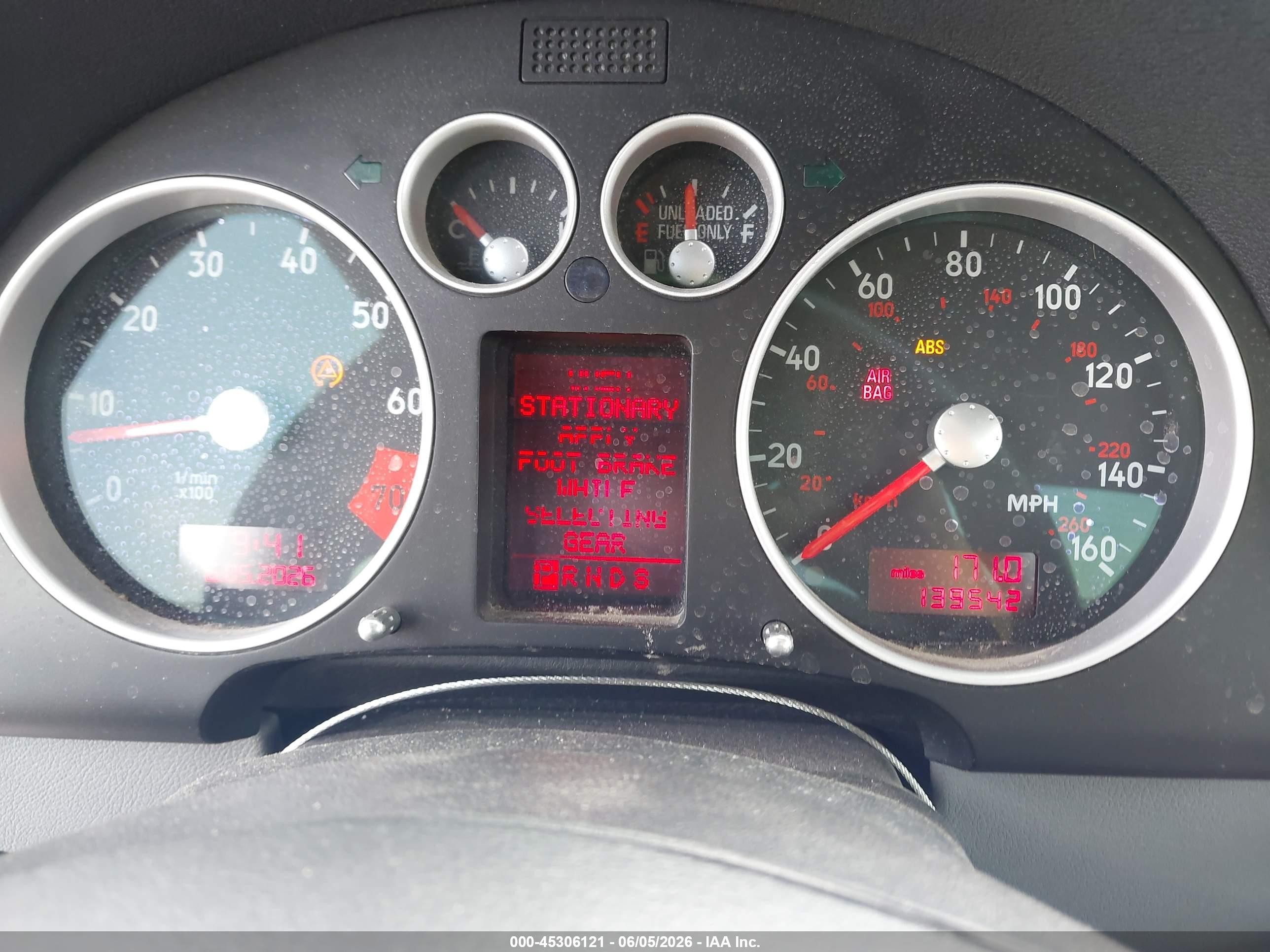 2005 Audi Tt 3.2l Blue vin: TRUWF28N651001505