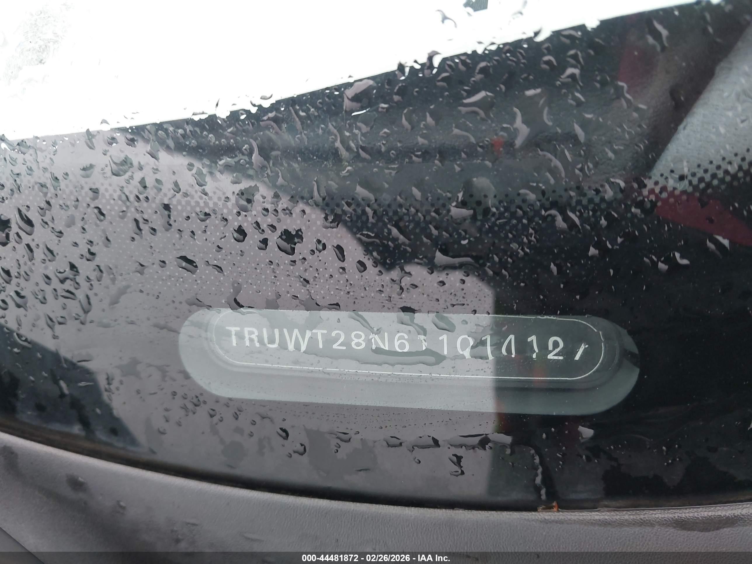 2001 Audi Tt   Черный vin: TRUWT28N611014127