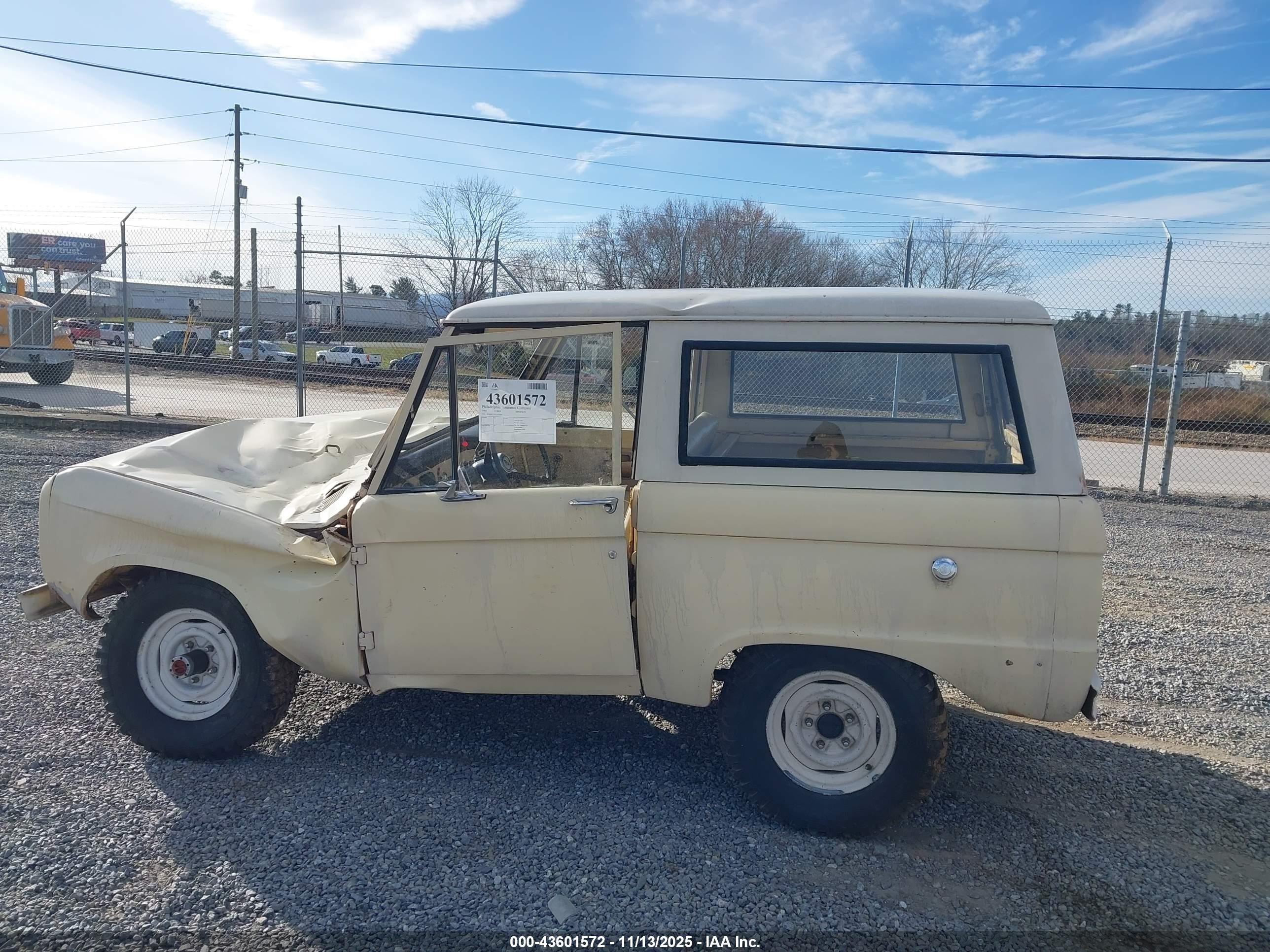 1968 Ford Bronco   Желтый vin: U15FLD31064