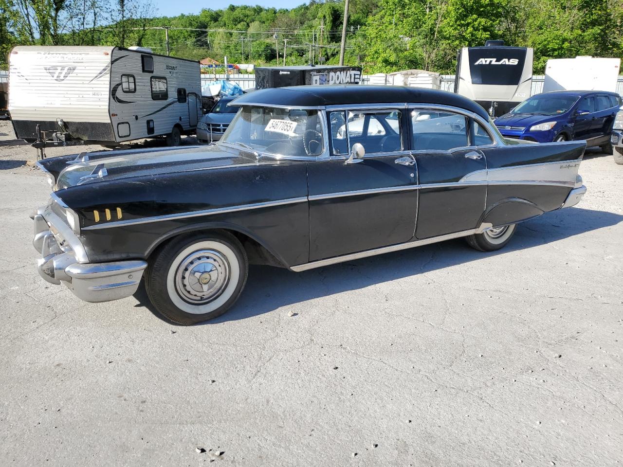 1957 Chevrolet Belair   Black vin: VC57N178816