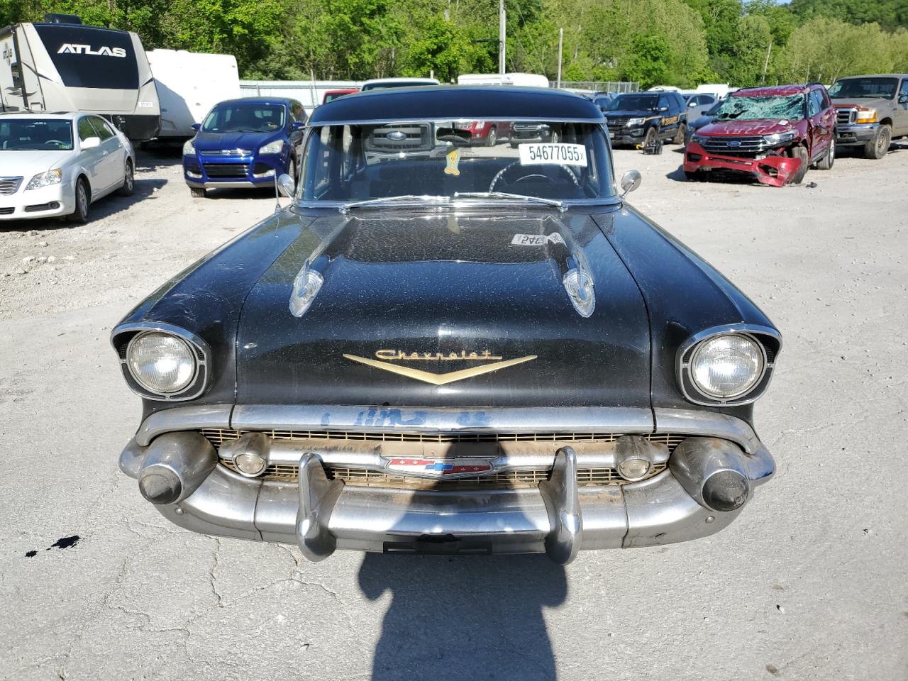1957 Chevrolet Belair   Black vin: VC57N178816