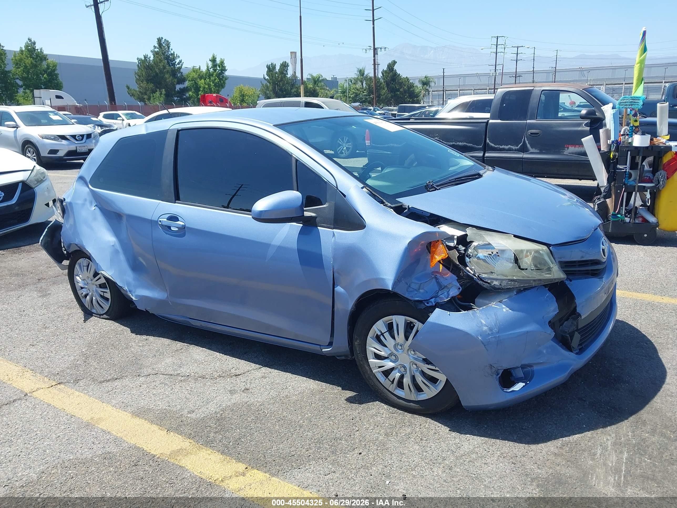 2014 Toyota Yaris L (tmmf Plant) Blue vin: VNKJTUD32EA007340