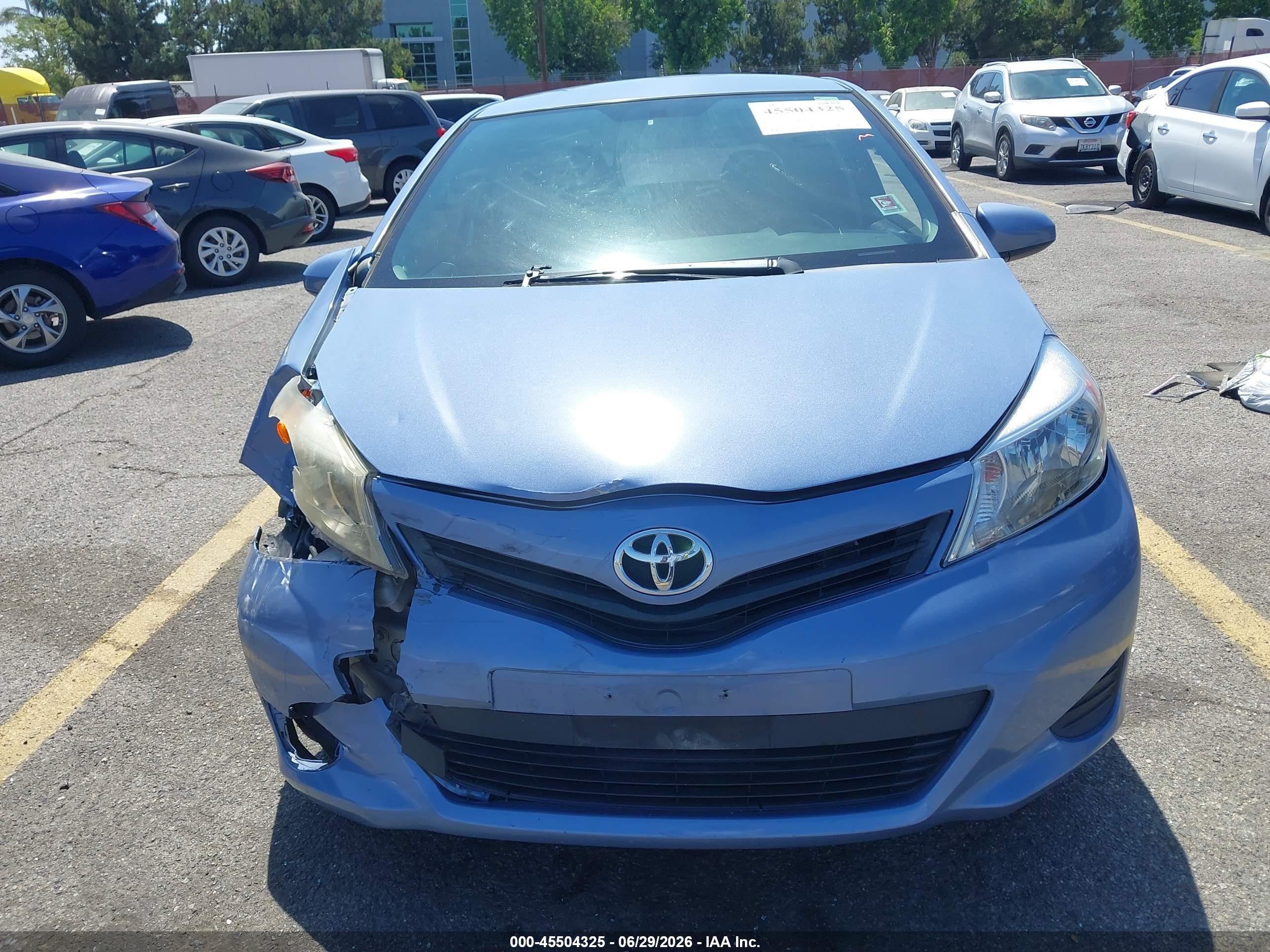 2014 Toyota Yaris L (tmmf Plant) Blue vin: VNKJTUD32EA007340