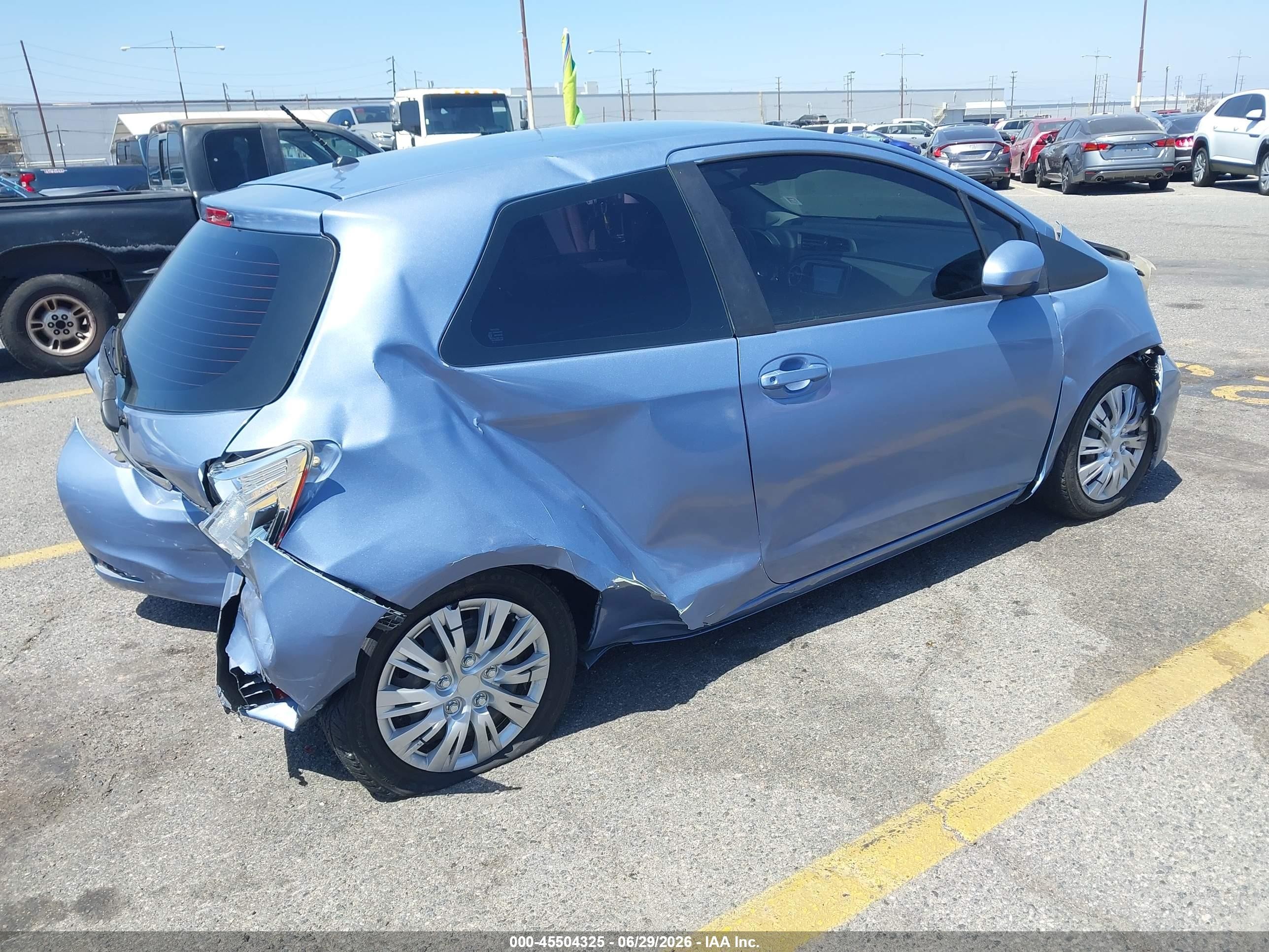 2014 Toyota Yaris L (tmmf Plant) Blue vin: VNKJTUD32EA007340