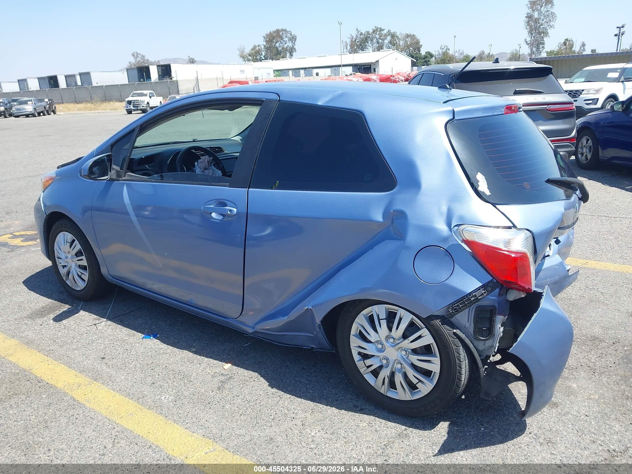 2014 Toyota Yaris L (tmmf Plant) Blue vin: VNKJTUD32EA007340