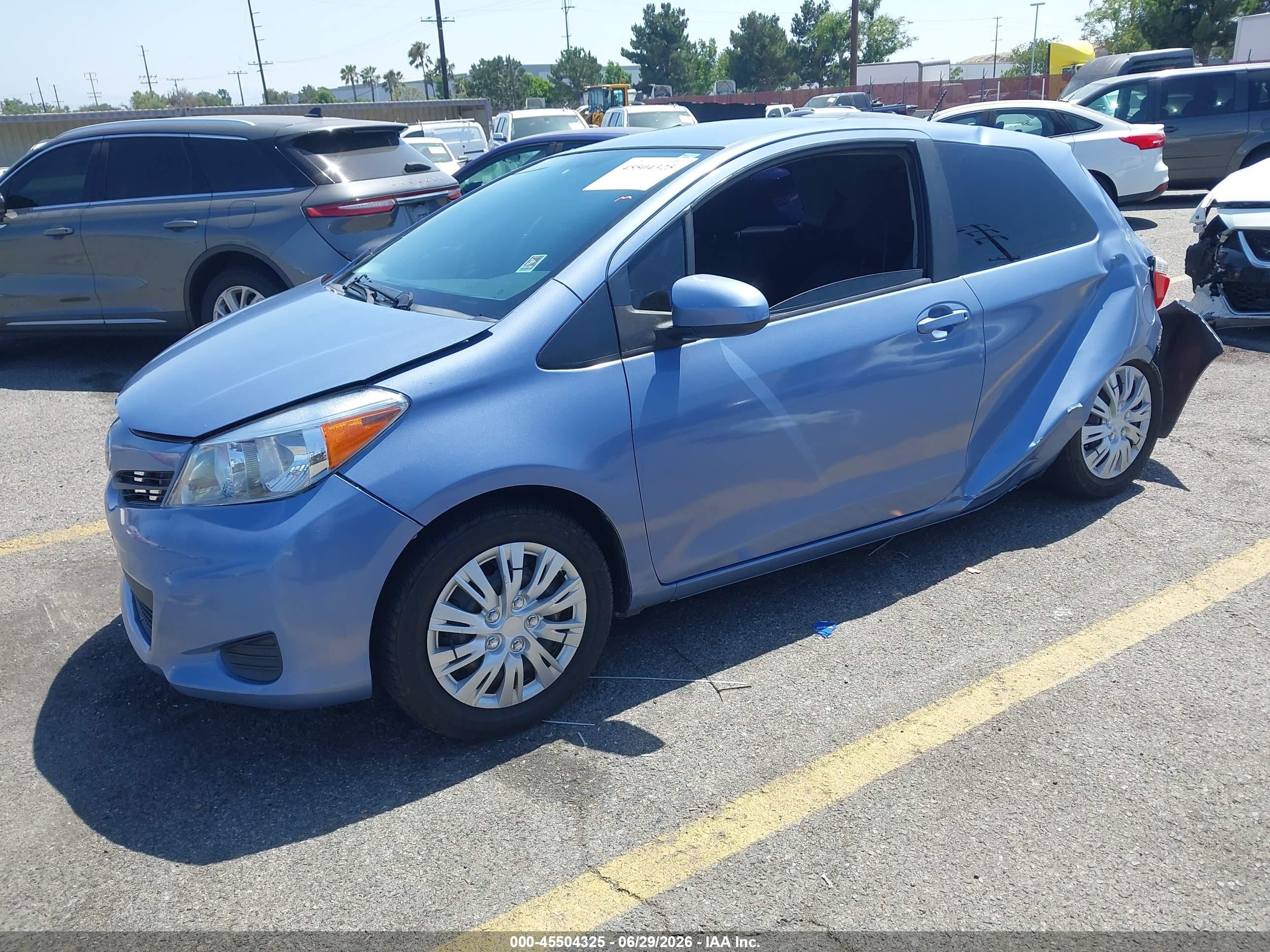 2014 Toyota Yaris L (tmmf Plant) Blue vin: VNKJTUD32EA007340