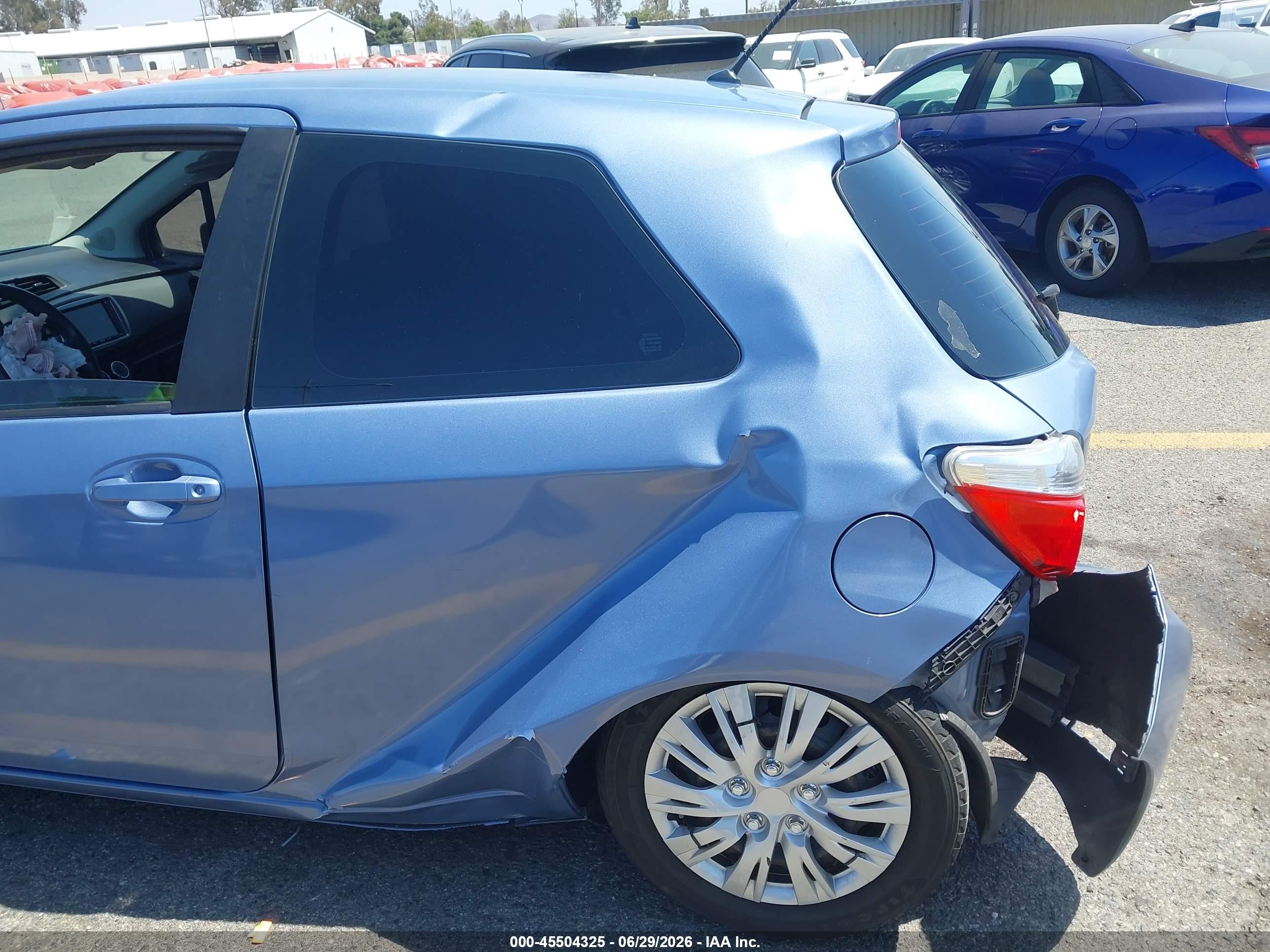 2014 Toyota Yaris L (tmmf Plant) Blue vin: VNKJTUD32EA007340