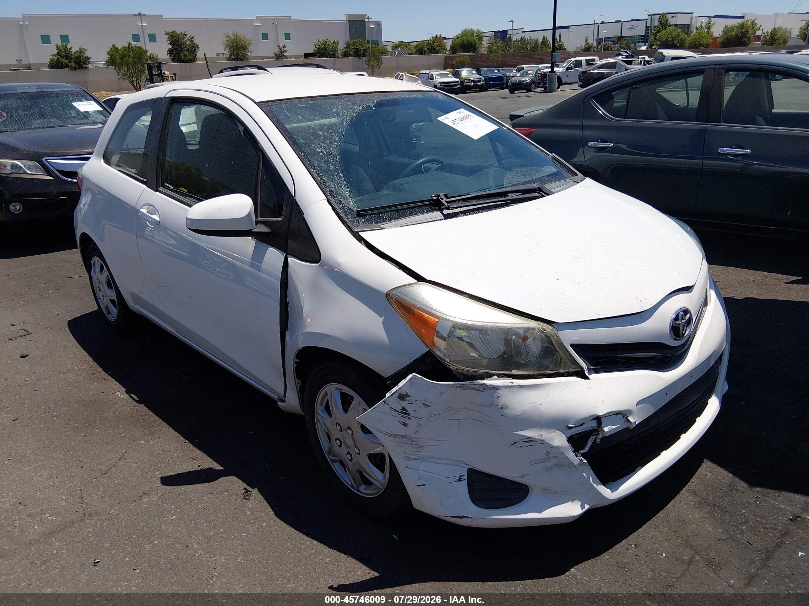 2014 Toyota Yaris L (tmmf Plant) White vin: VNKJTUD35EA008899