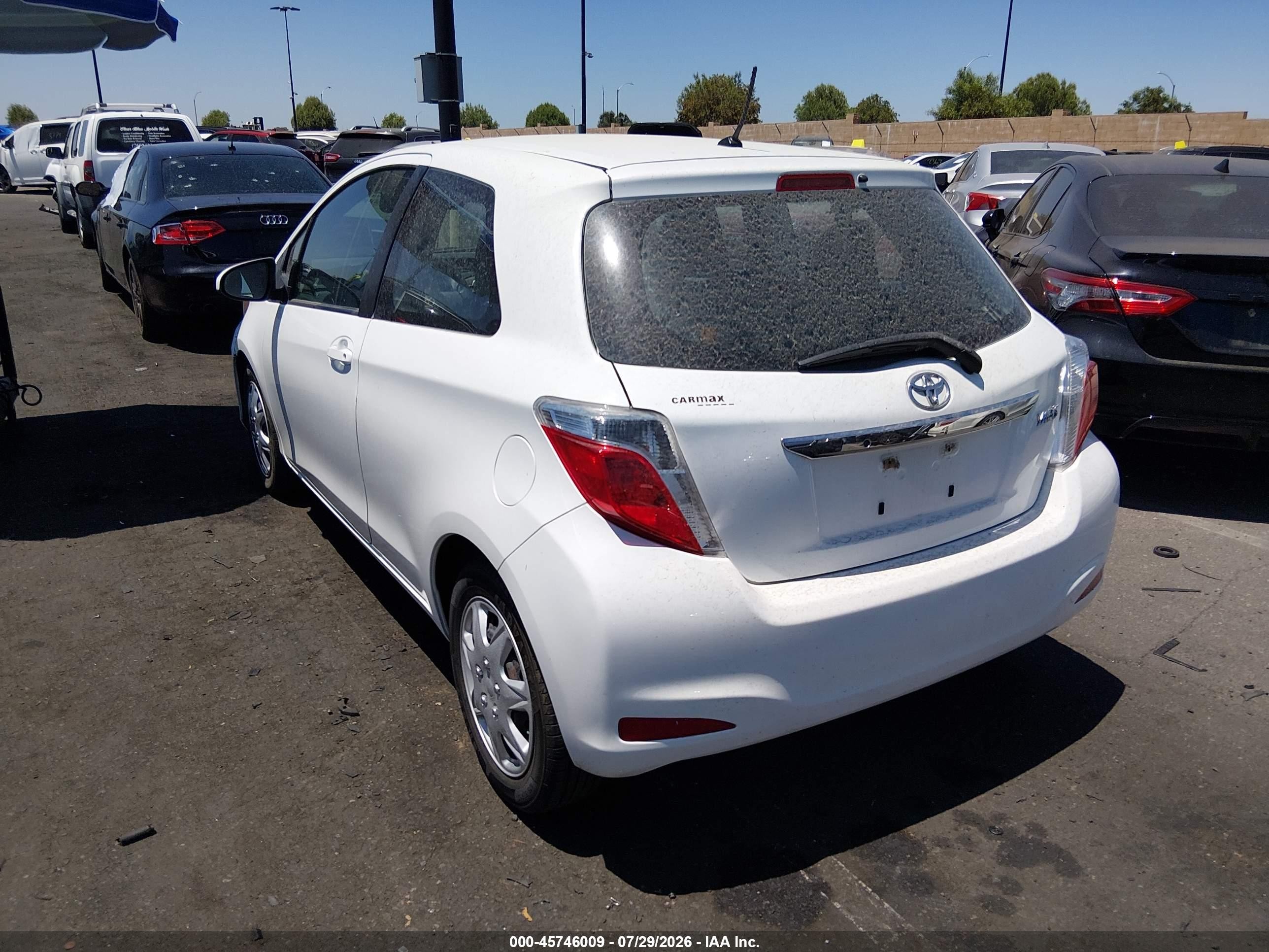 2014 Toyota Yaris L (tmmf Plant) Белый vin: VNKJTUD35EA008899