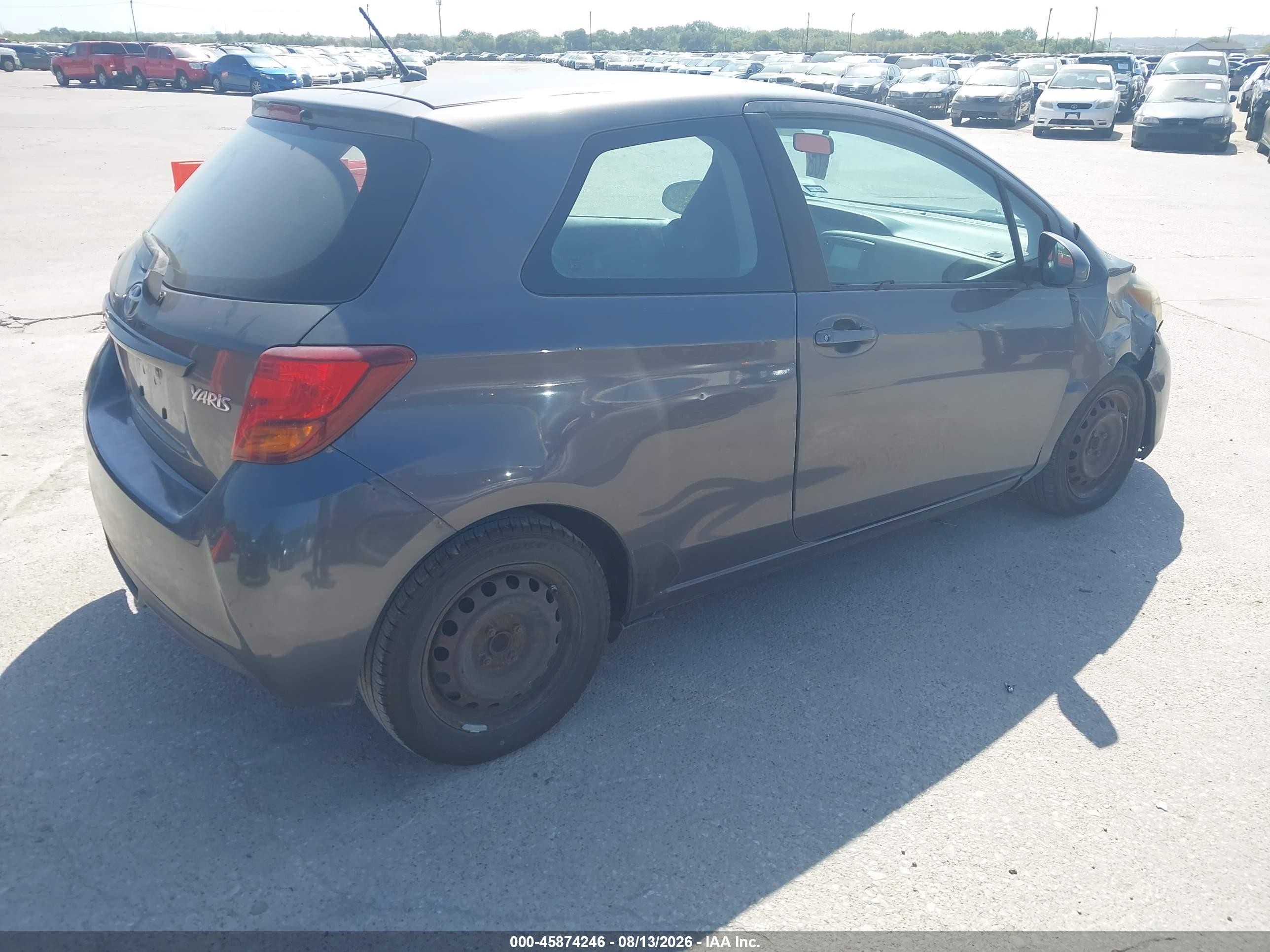 2015 Toyota Yaris L Gray vin: VNKJTUD38FA025911