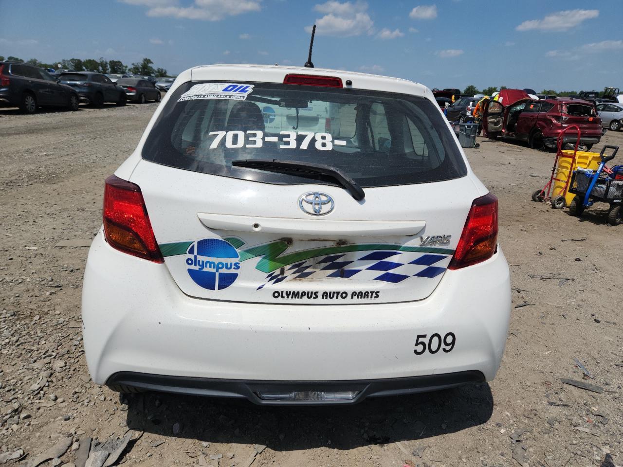 2015 Toyota Yaris 3-door L Two Tone vin: VNKJTUD3XFA021987 Damage: Rear Bumper, Chipped, 4