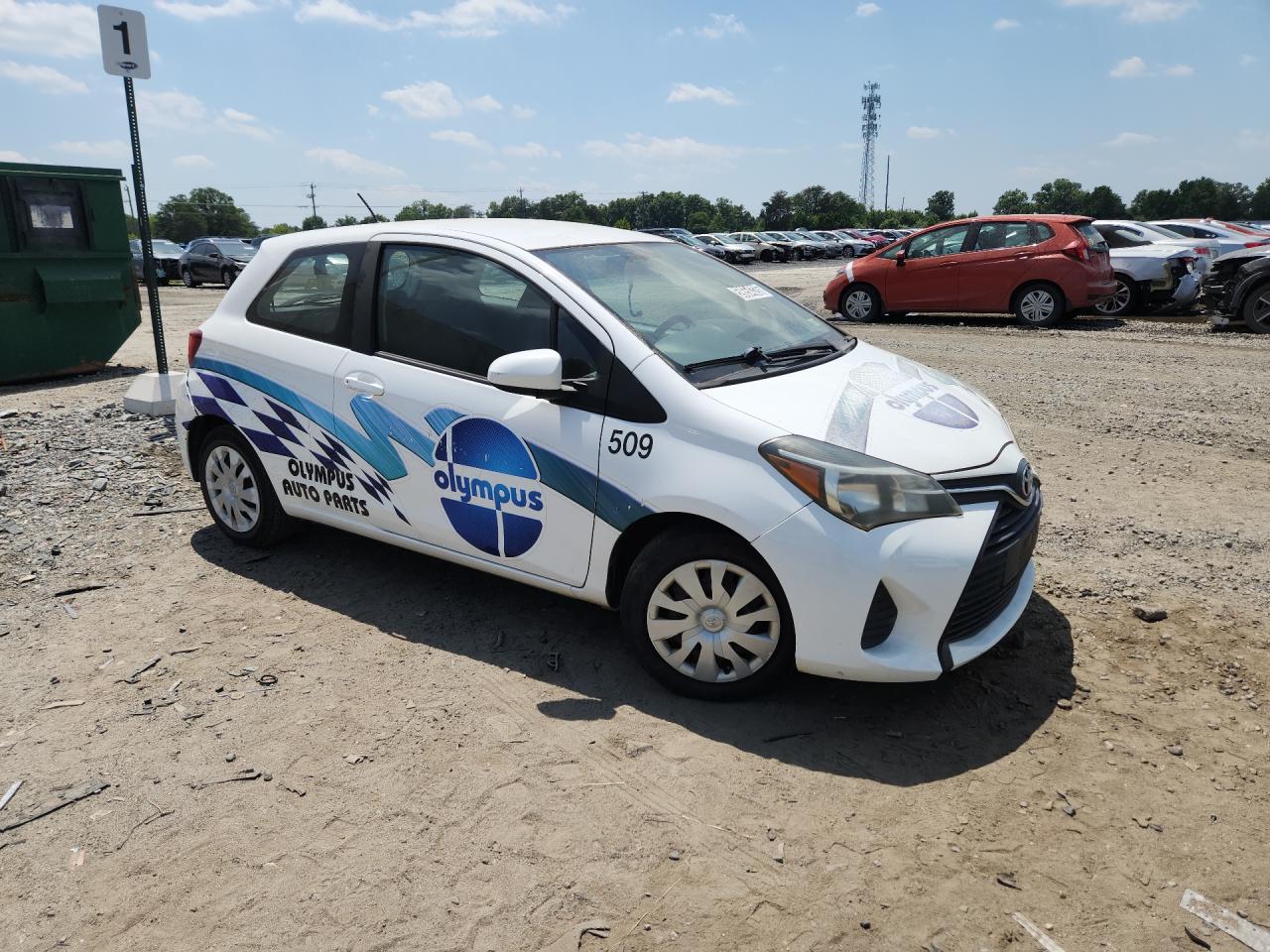 2015 Toyota Yaris 3-door L Two Tone vin: VNKJTUD3XFA021987 Damage: Overall Vehicle, De-Identify, Removal Required