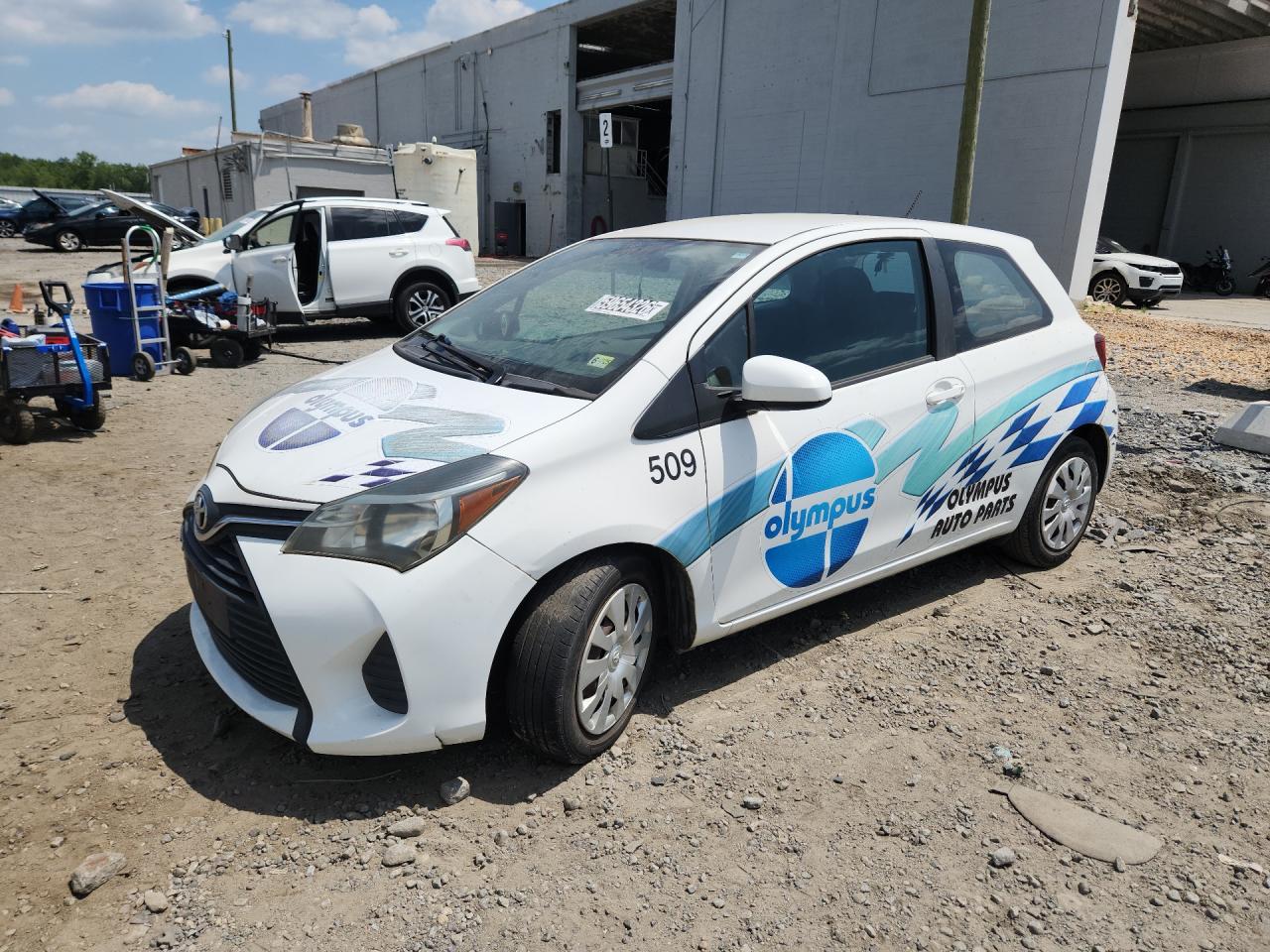 2015 Toyota Yaris 3-door L Two Tone vin: VNKJTUD3XFA021987 Damage: Front Bumper, Torn, 5 To 6 Inches