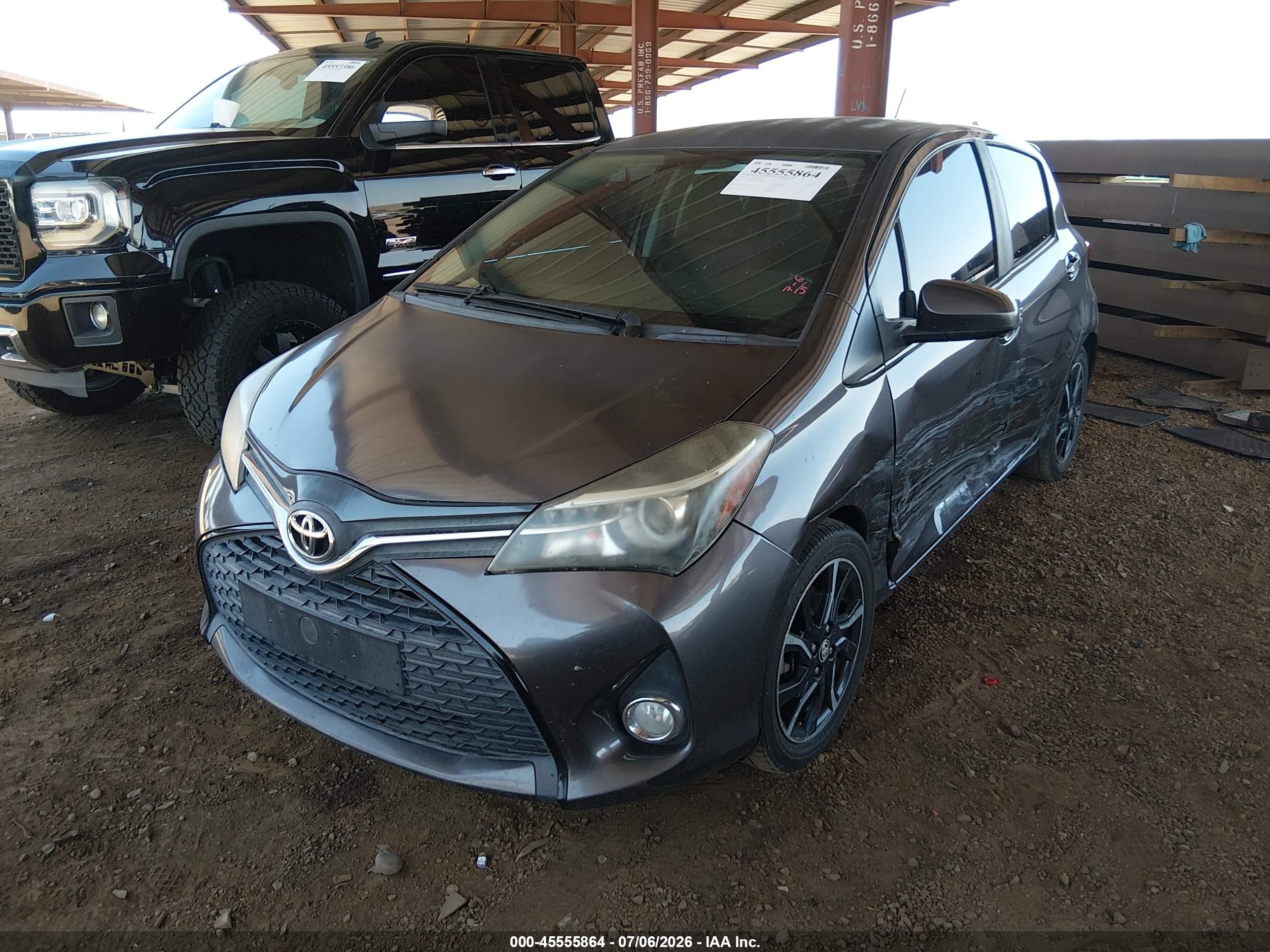 2015 Toyota Yaris Se Gray vin: VNKKTUD30FA039497