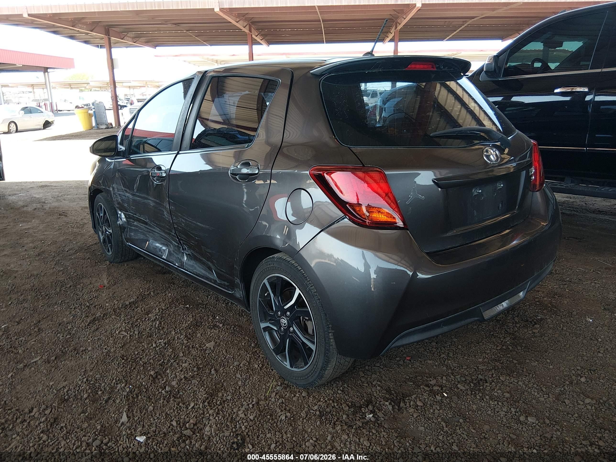 2015 Toyota Yaris Se Gray vin: VNKKTUD30FA039497