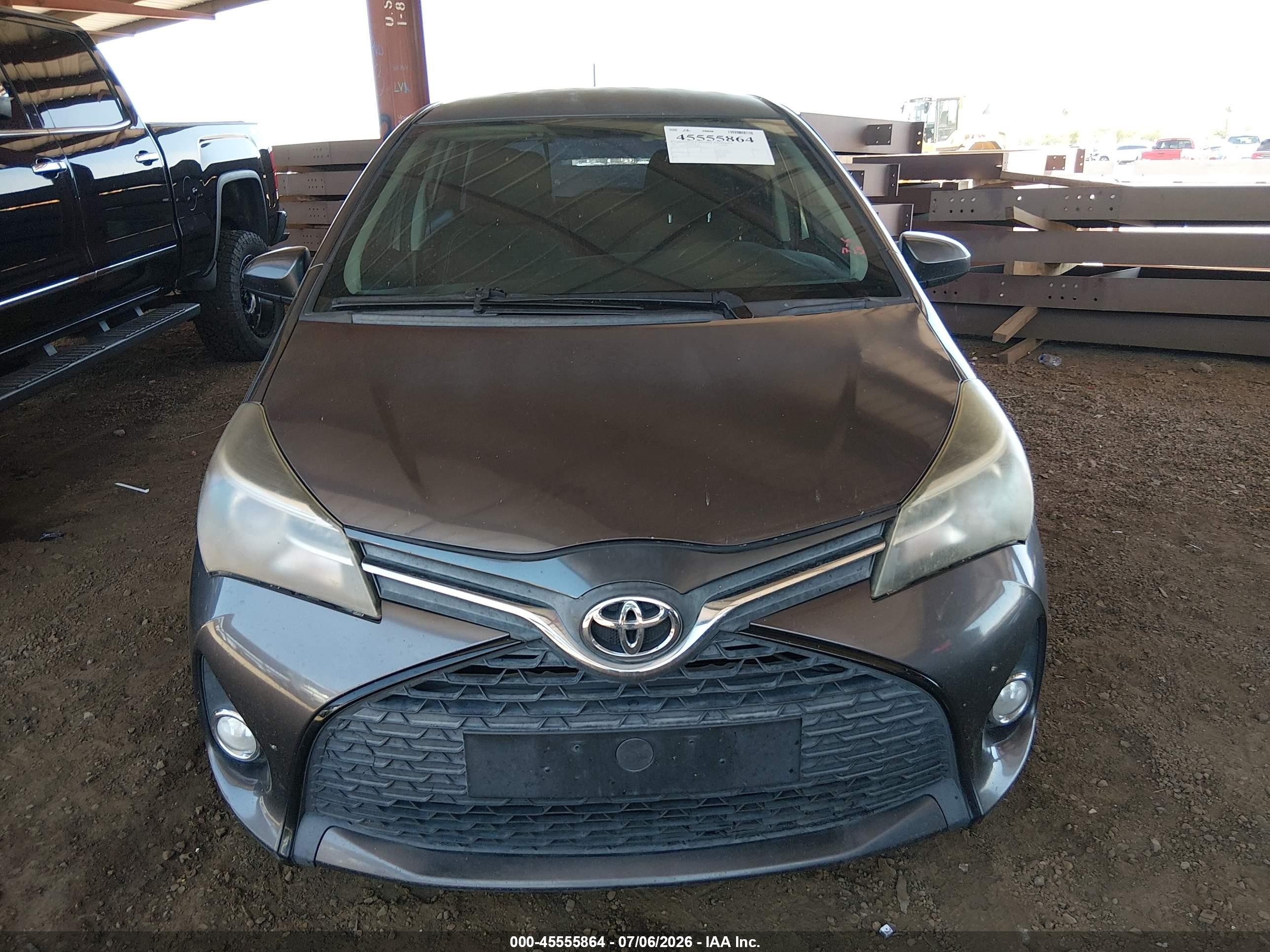 2015 Toyota Yaris Se Gray vin: VNKKTUD30FA039497