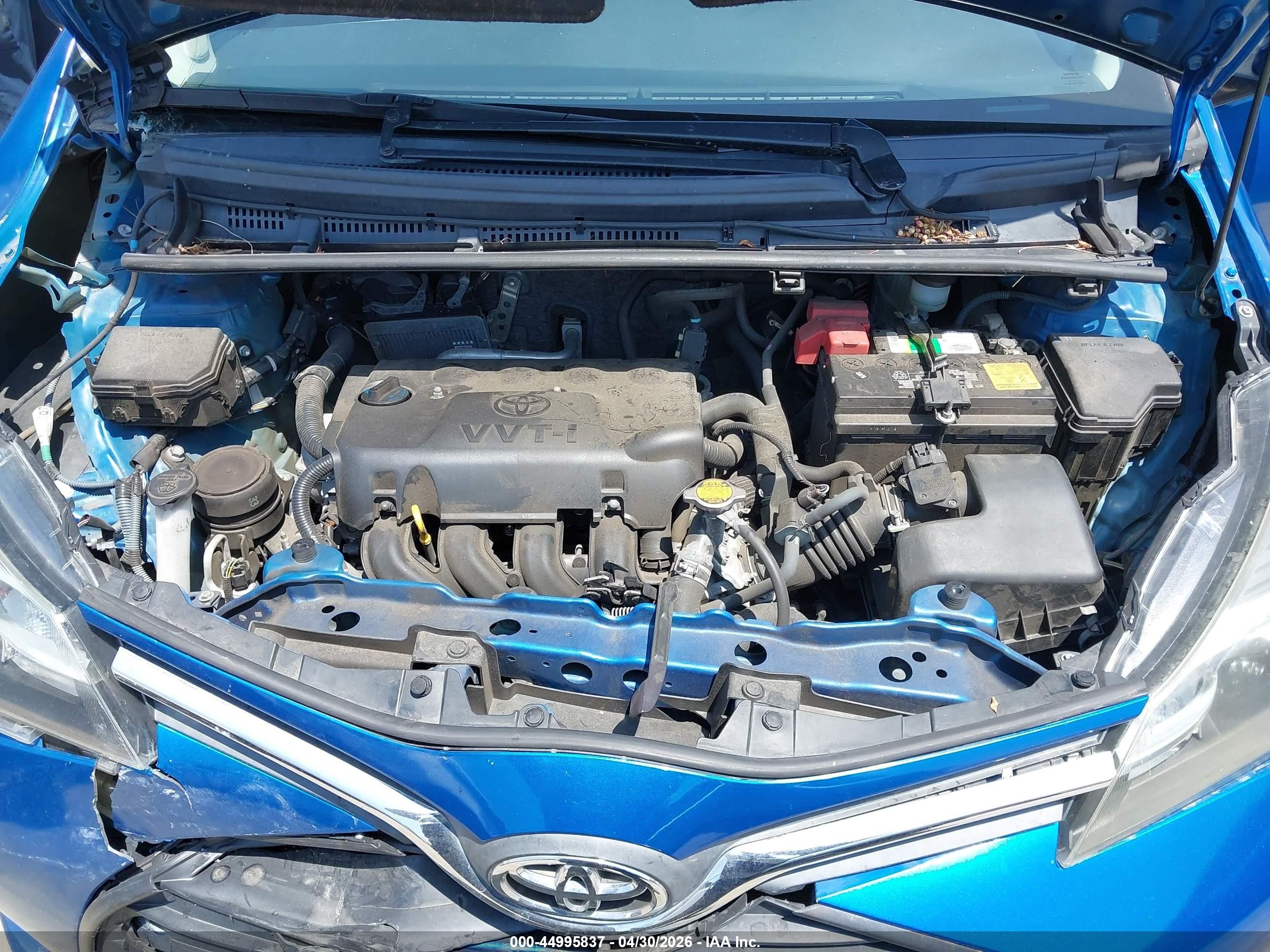 2015 Toyota Yaris L Blue vin: VNKKTUD31FA044434