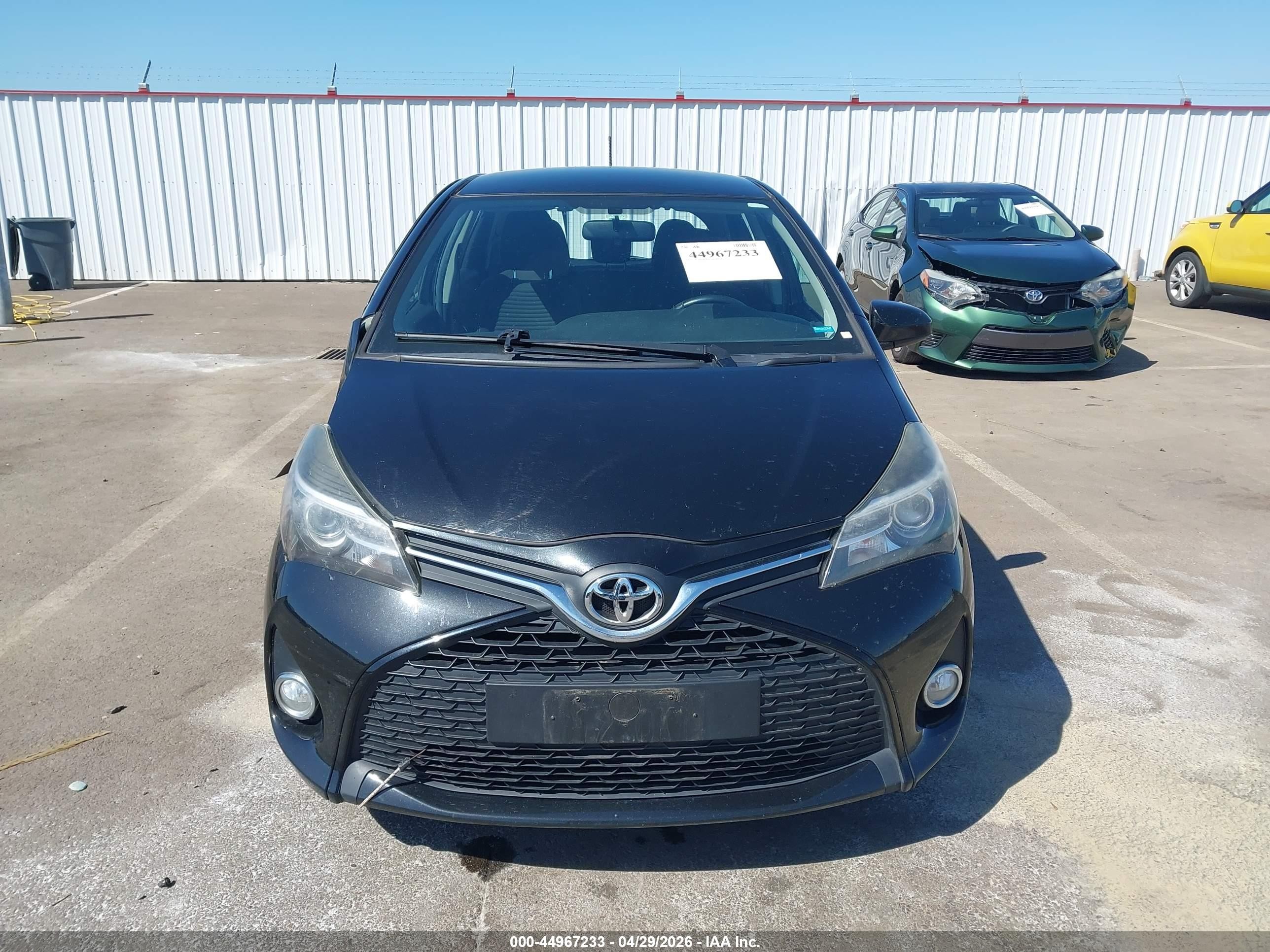 2015 Toyota Yaris Se Black vin: VNKKTUD32FA027271