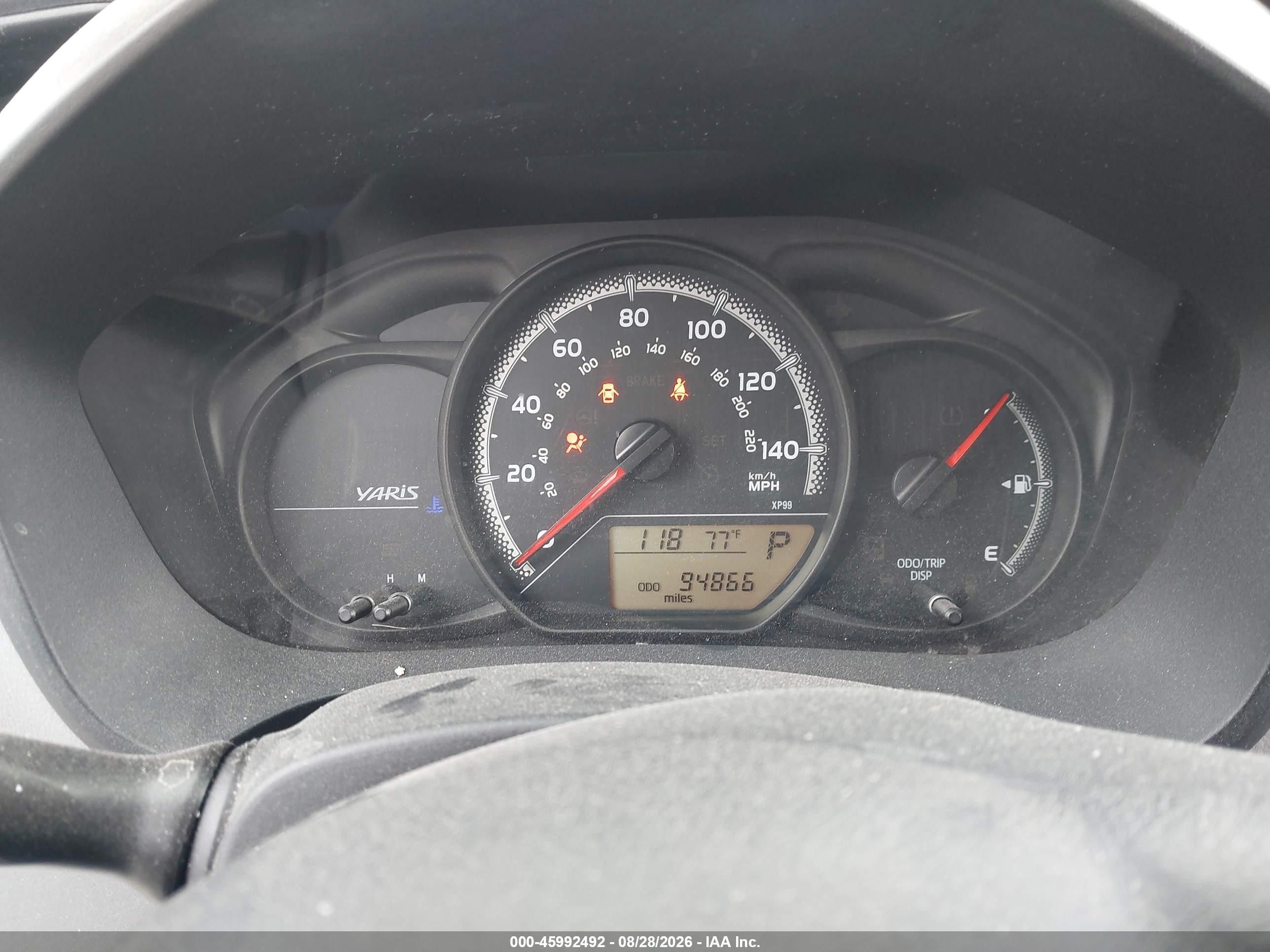 2015 Toyota Yaris L Серый vin: VNKKTUD32FA042465